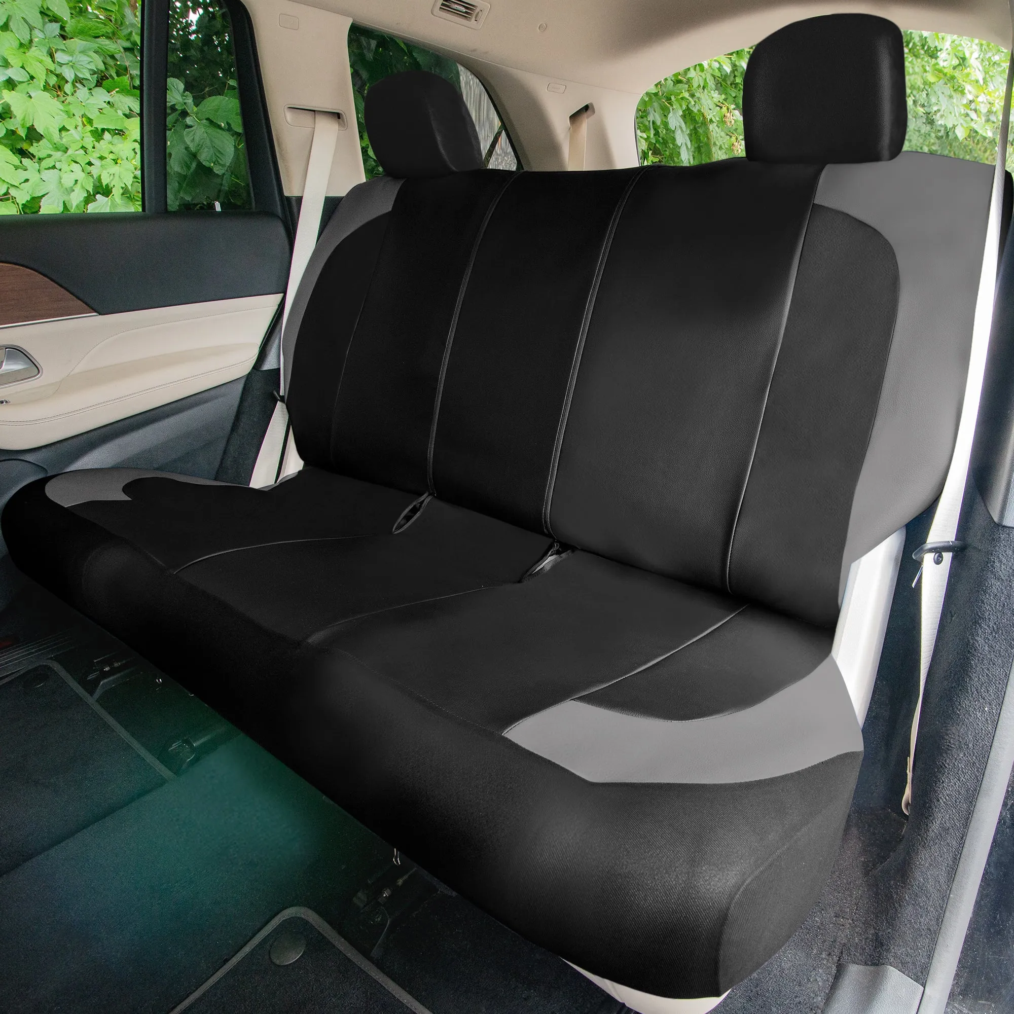 TLH Universal Fit Car Seat Cover - Full Set of Automotive Seat Covers Gray