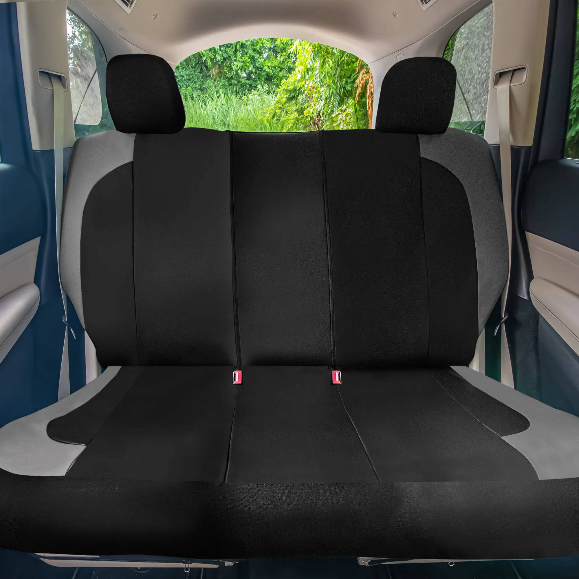 TLH Universal Fit Car Seat Cover - Full Set of Automotive Seat Covers Gray