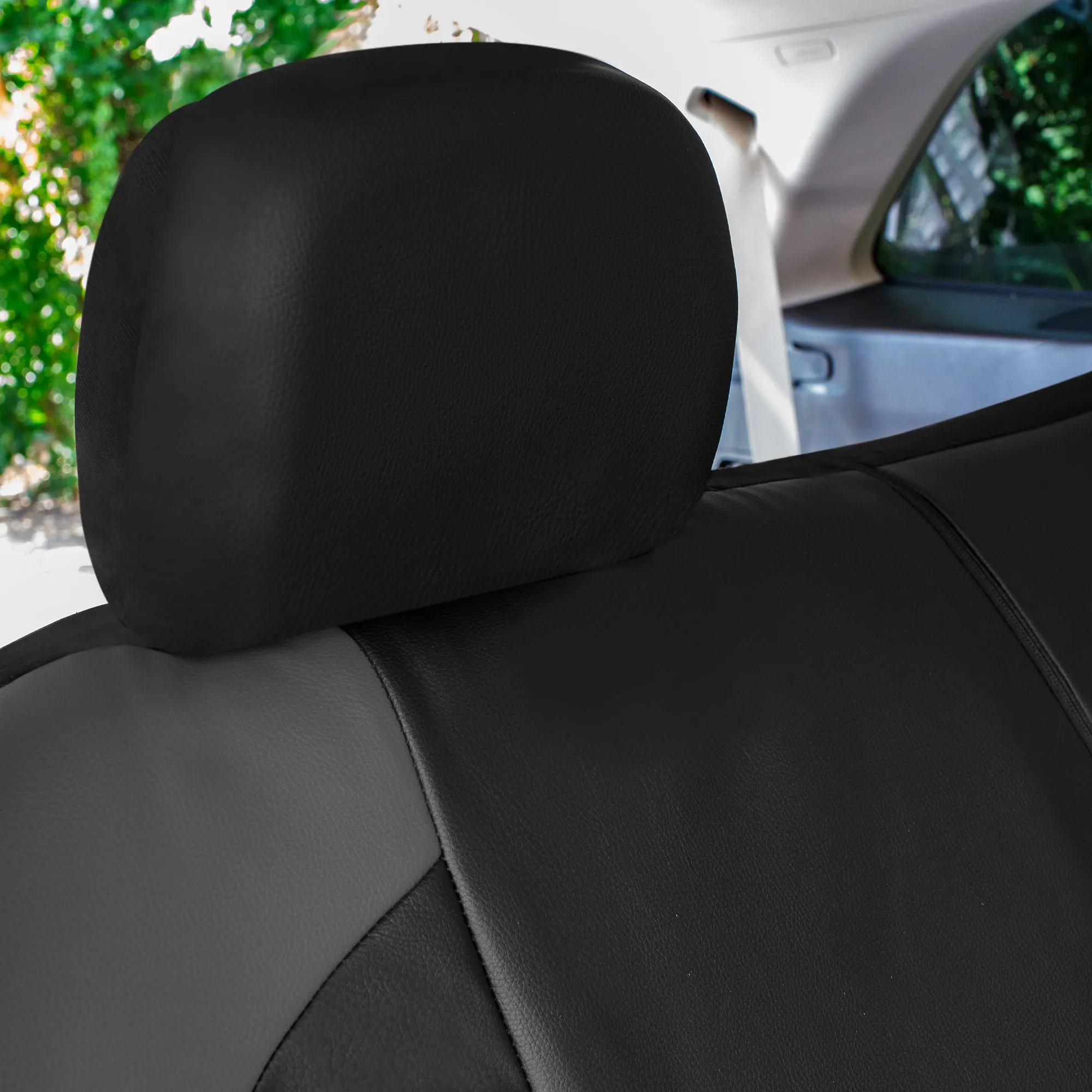 TLH Universal Fit Car Seat Cover - Full Set of Automotive Seat Covers Gray