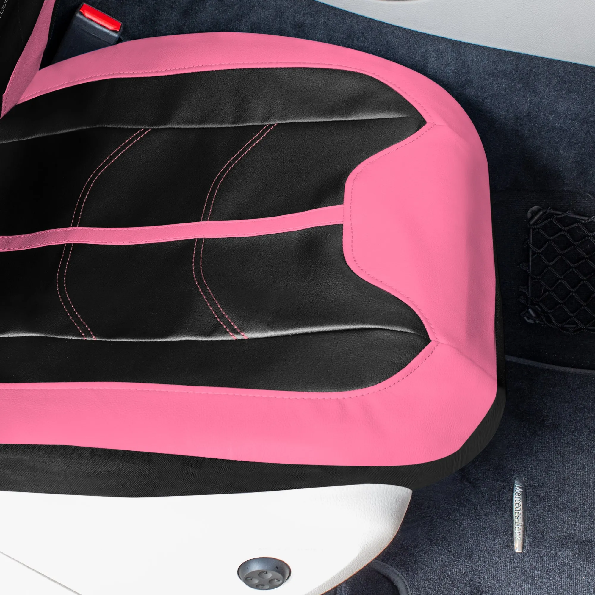 TLH Universal Fit Car Seat Cover - Full Set of Automotive Seat Covers Pink
