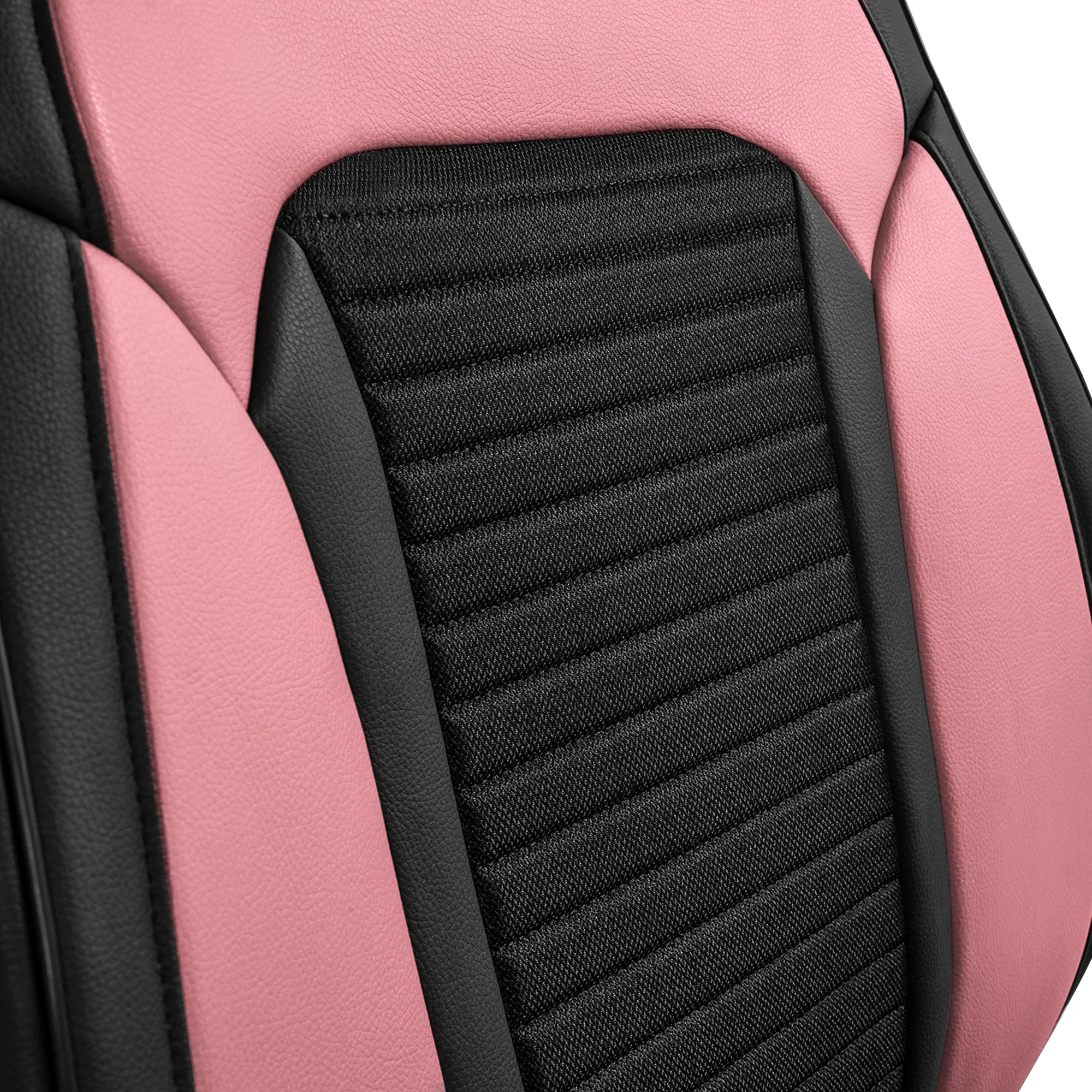 Tour19 Faux Leather 3D Mesh Seat Cushions - Front Set Pink