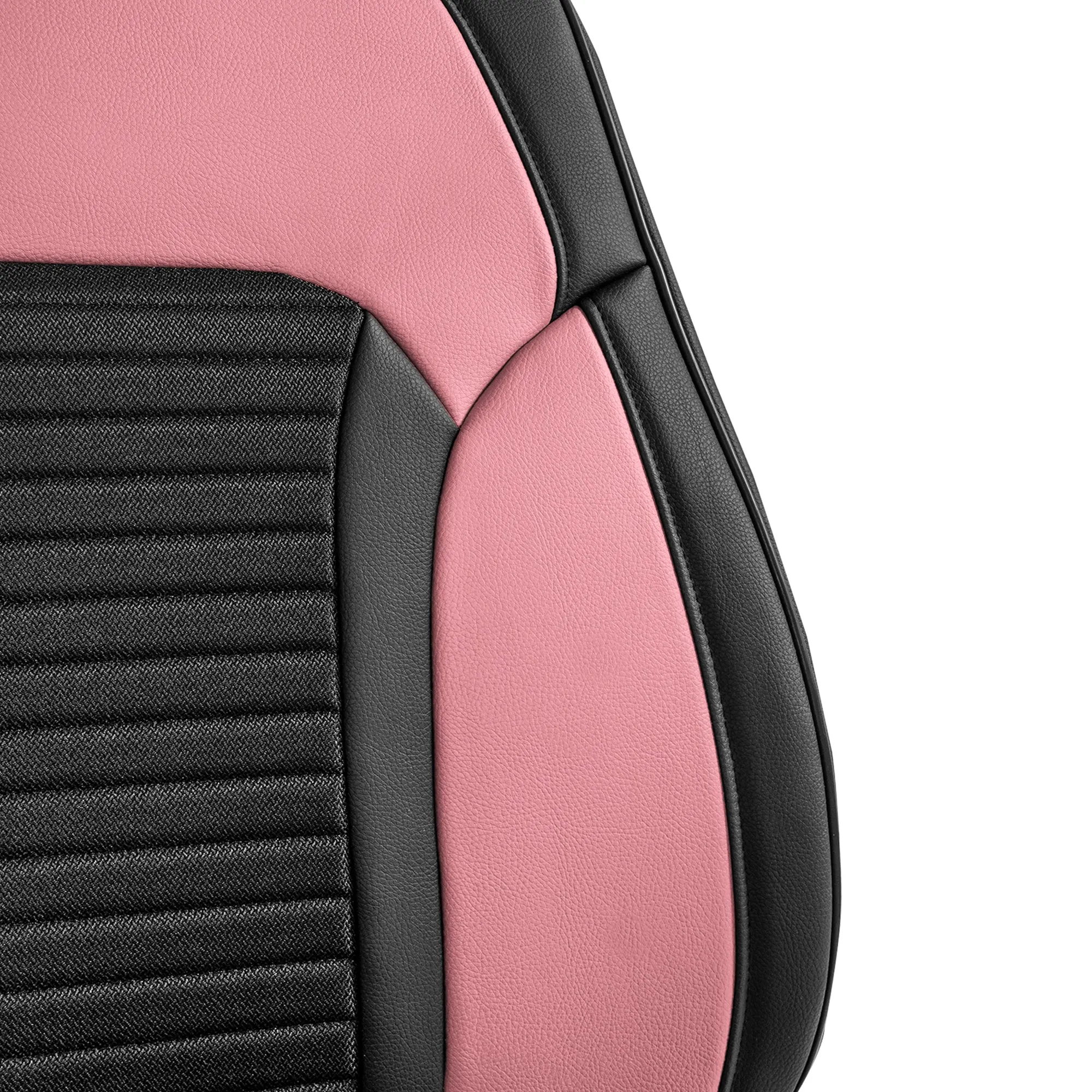 Tour19 Faux Leather 3D Mesh Seat Cushions - Front Set Pink