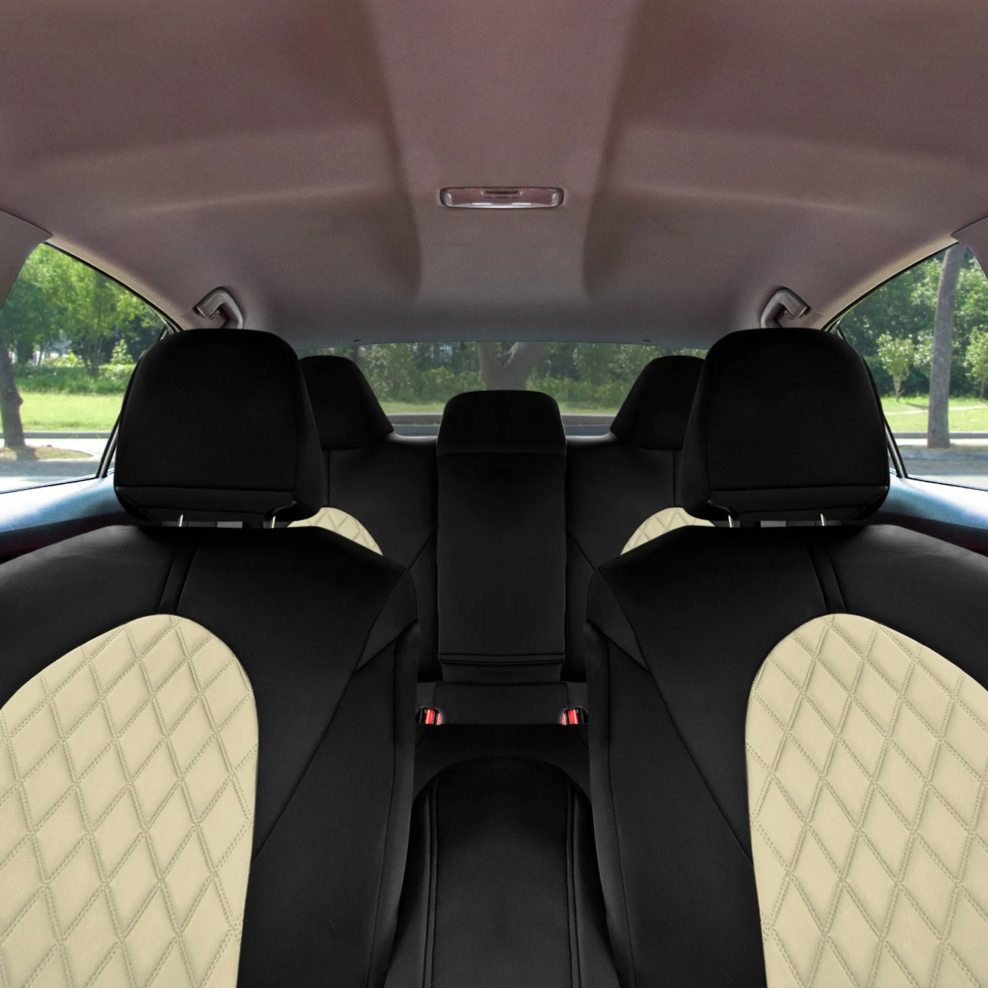 Toyota Camry 2018 - 2024  - Full Set Seat Covers - Beige Ultraflex Neoprene
