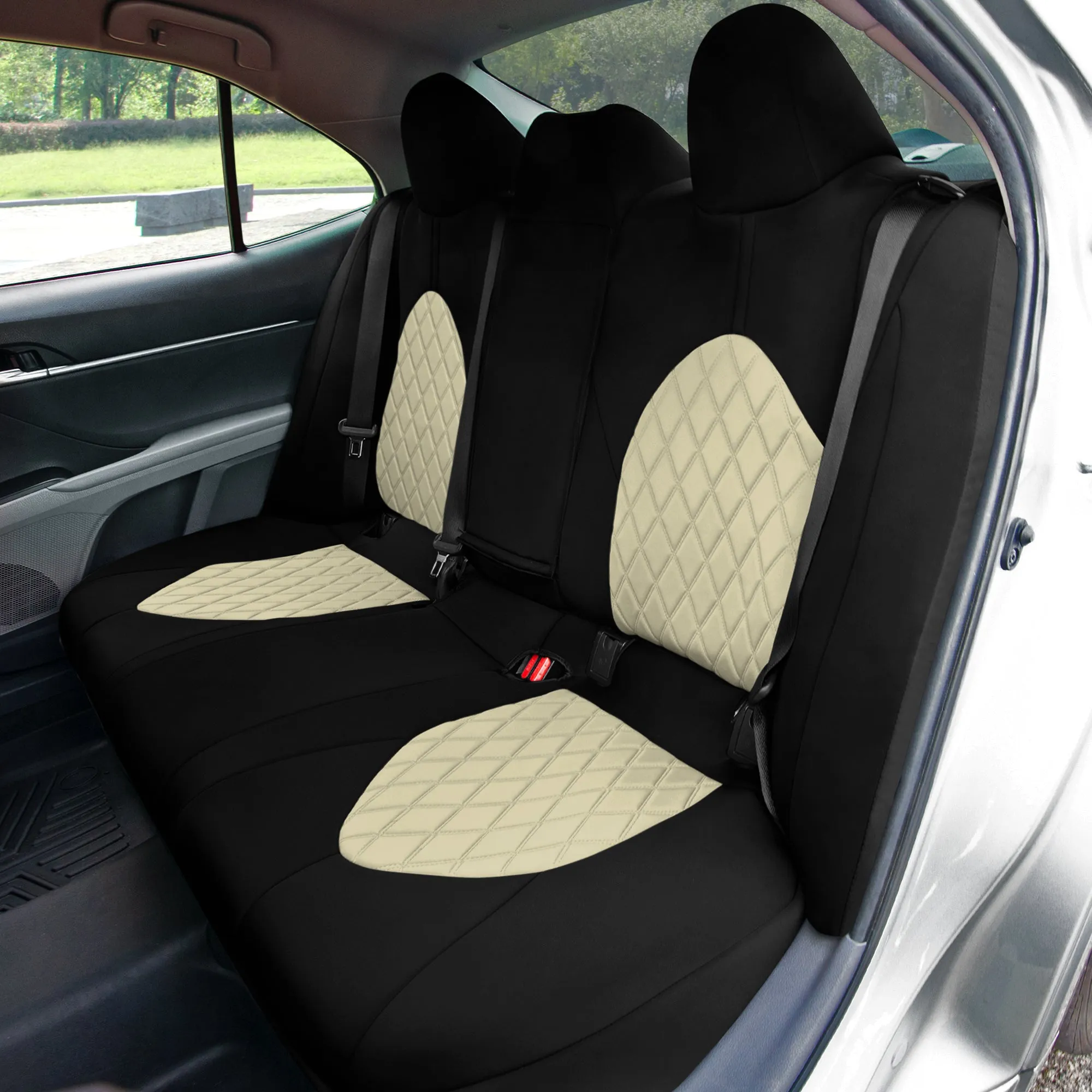 Toyota Camry 2018 - 2024  - Full Set Seat Covers - Beige Ultraflex Neoprene