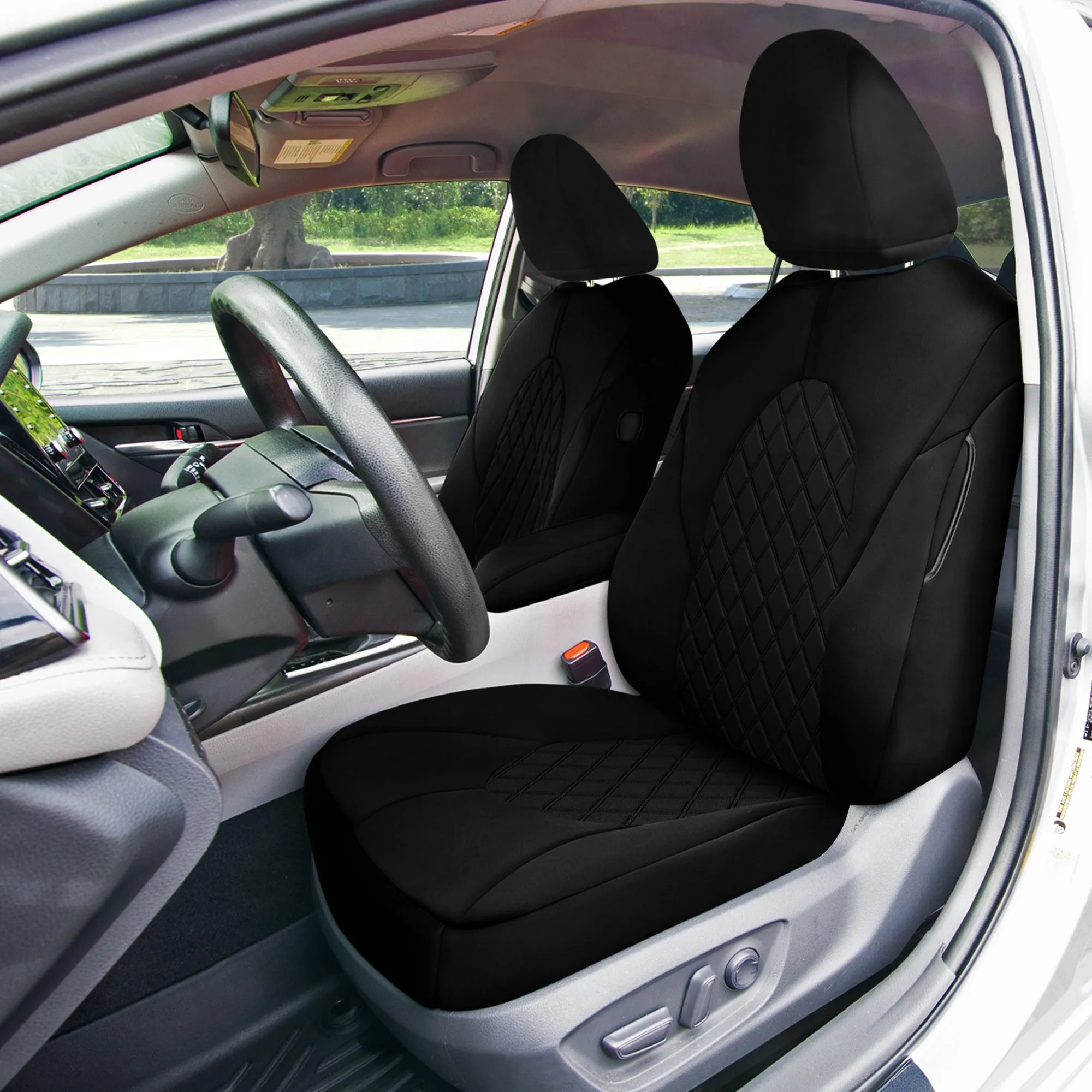 Toyota Camry 2018 - 2024  - Full Set Seat Covers - Black Ultraflex Neoprene