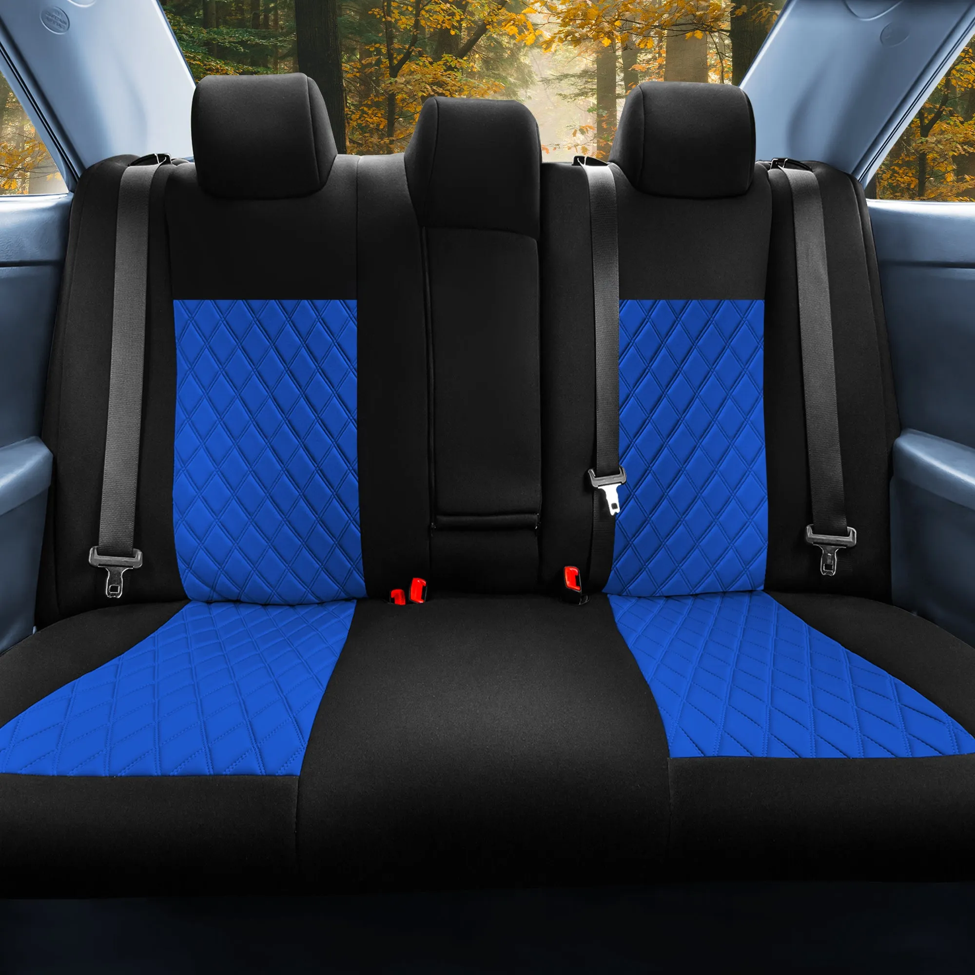 Toyota Camry LE | SE | XSE | XLE  2012-2017 - Full Set Seat Covers - Blue Ultraflex Neoprene