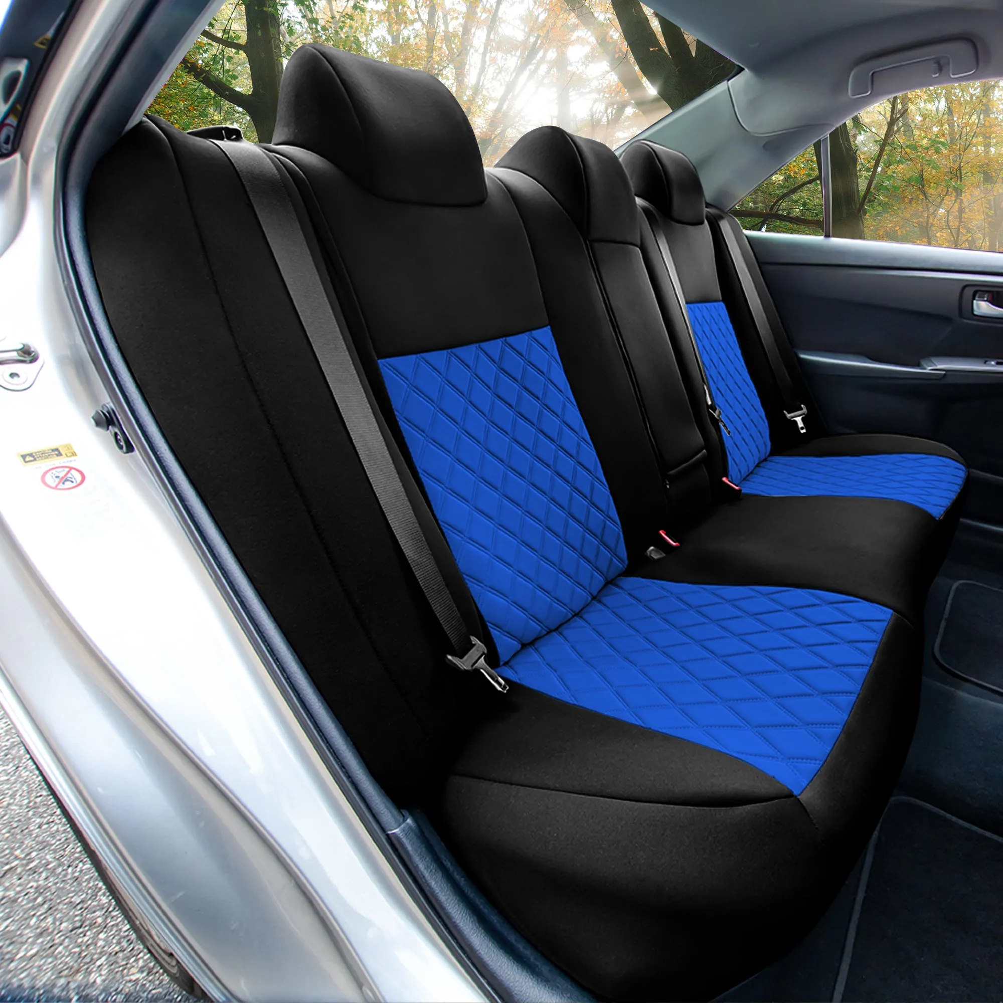 Toyota Camry LE | SE | XSE | XLE  2012-2017 - Full Set Seat Covers - Blue Ultraflex Neoprene