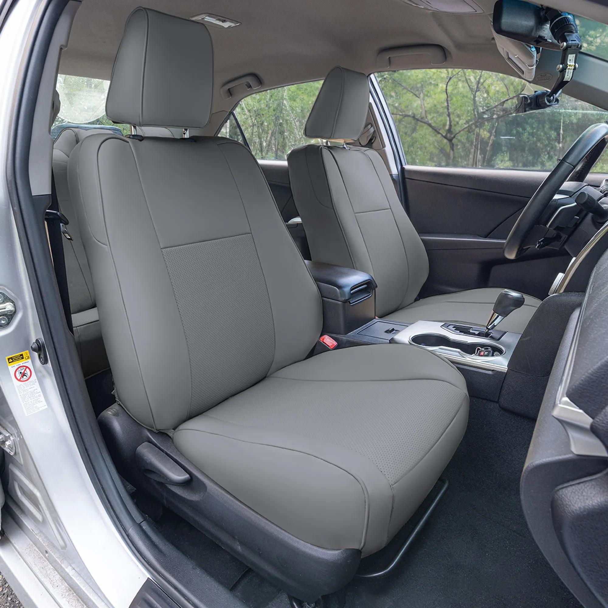 Toyota Camry LE | SE | XSE | XLE  2012-2017 - Full Set Seat Covers - Gray Faux Leather