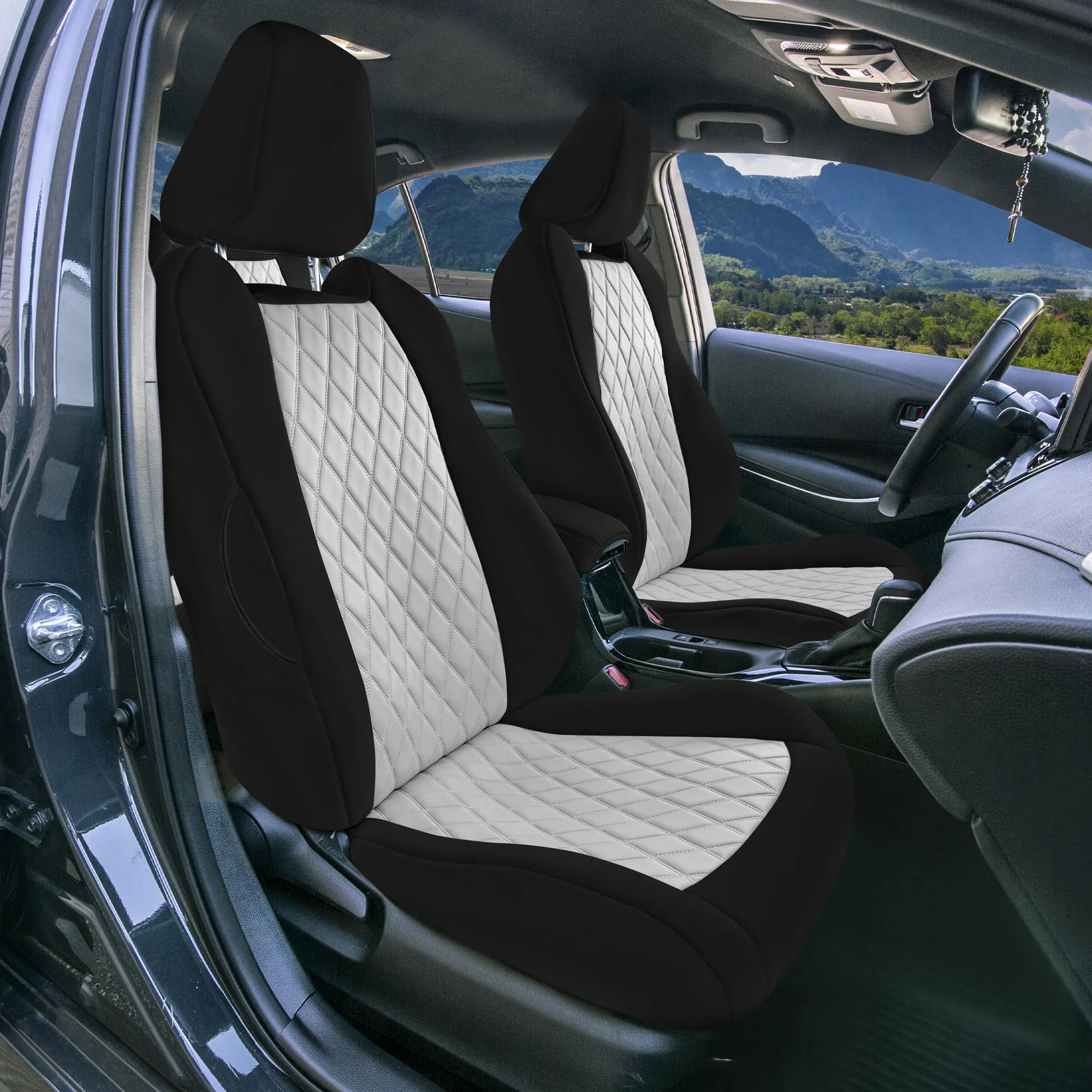 Toyota Corolla - 2020-2024 - Front Set Seat Covers - Gray Ultraflex Neoprene