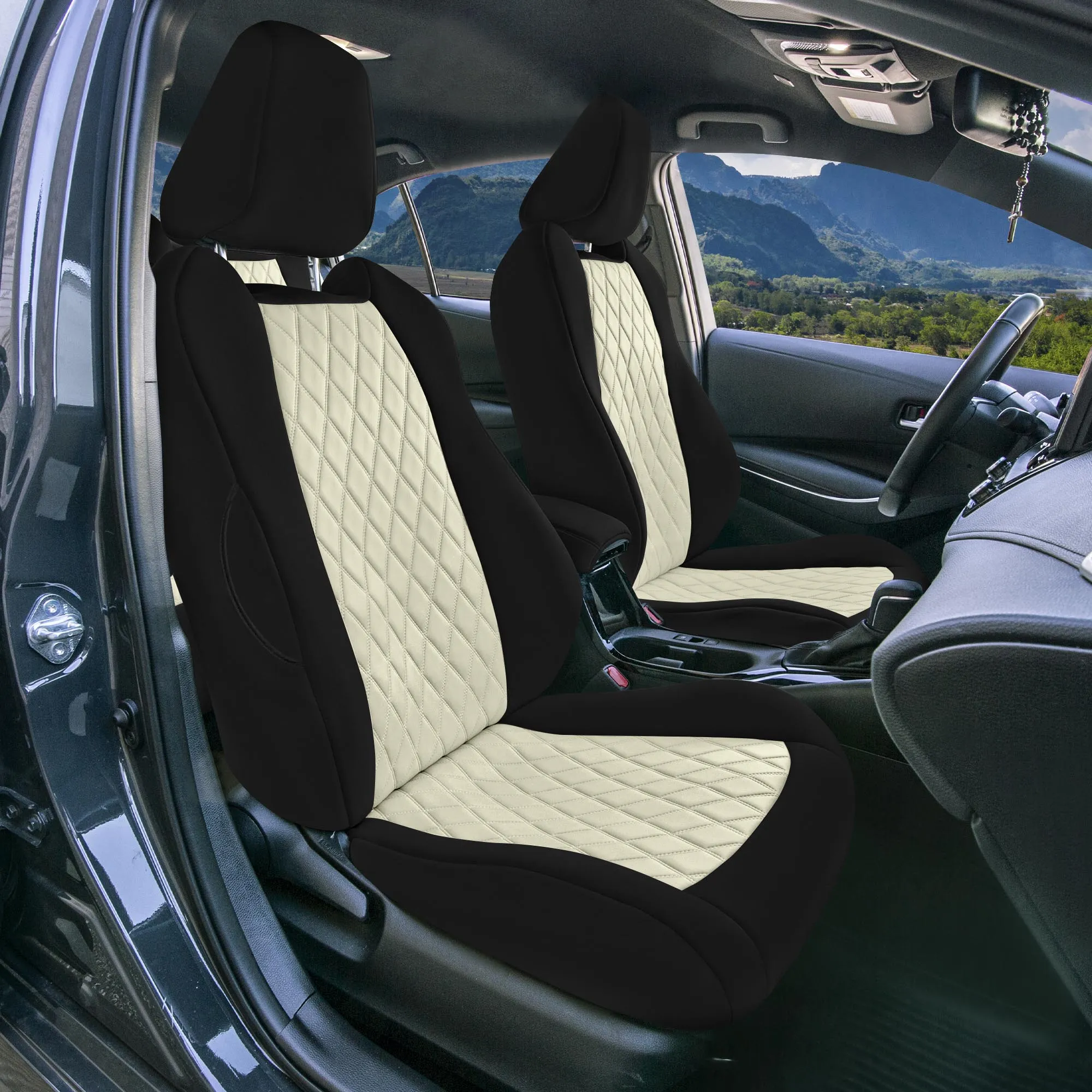 Toyota Corolla - 2020-2024 - Full Set Seat Covers - Beige Ultraflex Neoprene