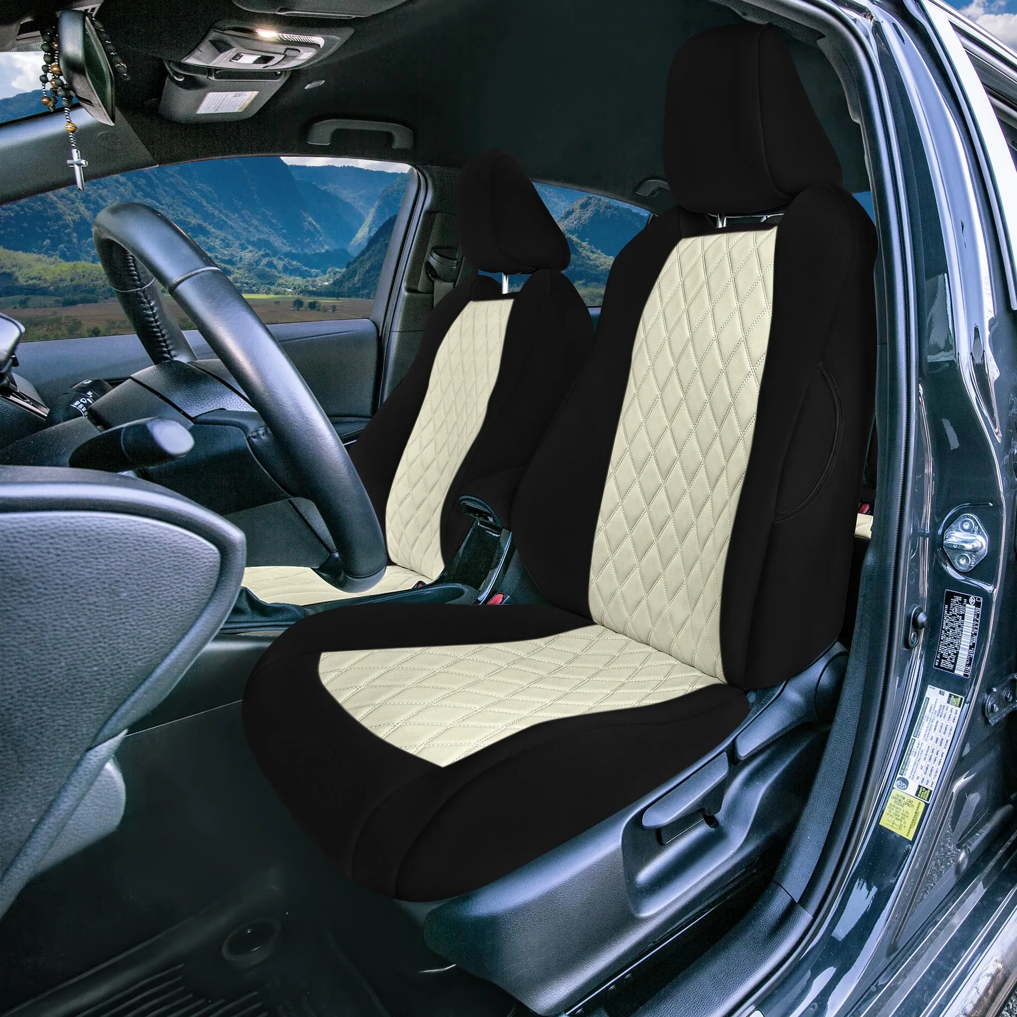 Toyota Corolla - 2020-2024 - Full Set Seat Covers - Beige Ultraflex Neoprene
