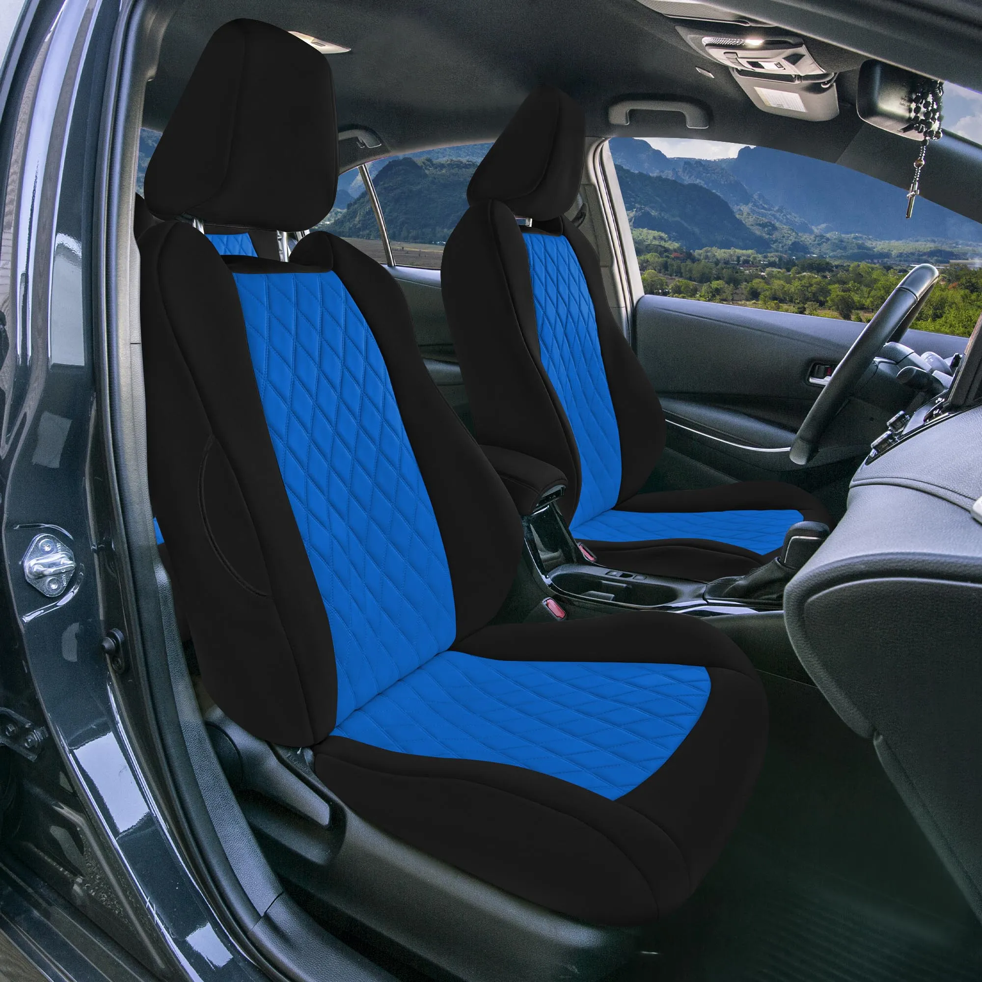 Toyota Corolla - 2020-2024 - Full Set Seat Covers - Blue Ultraflex Neoprene