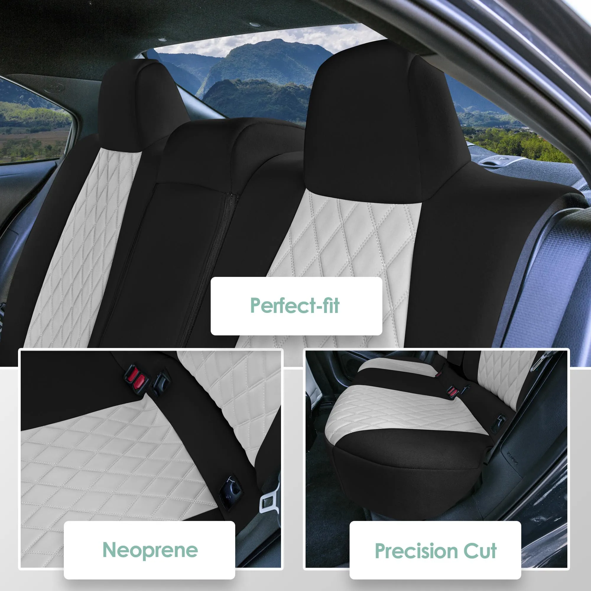 Toyota Corolla - 2020-2024 - Rear Set Seat Covers - Gray Ultraflex Neoprene