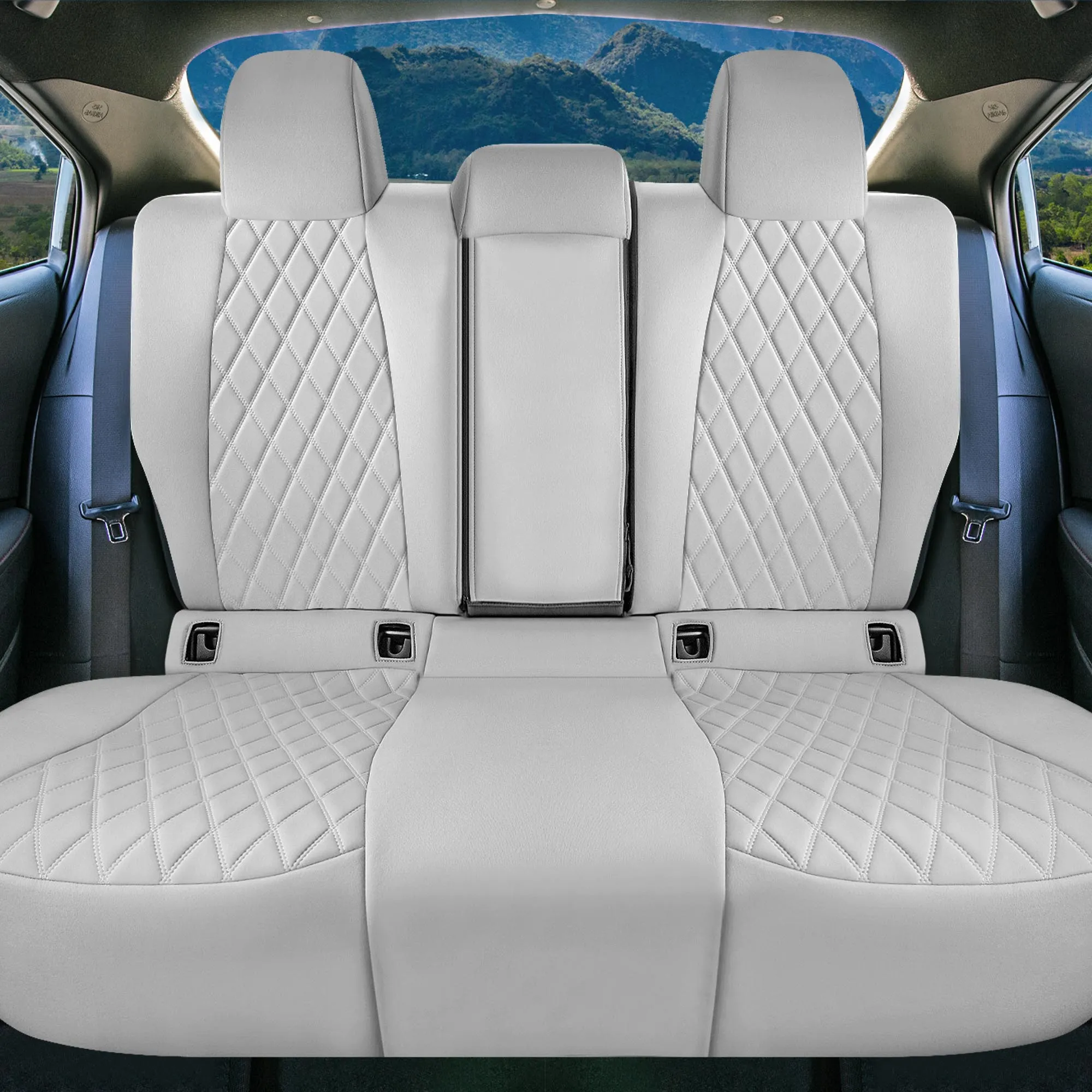 Toyota Corolla - 2020-2024 - Rear Set Seat Covers - Solid Gray Ultraflex Neoprene