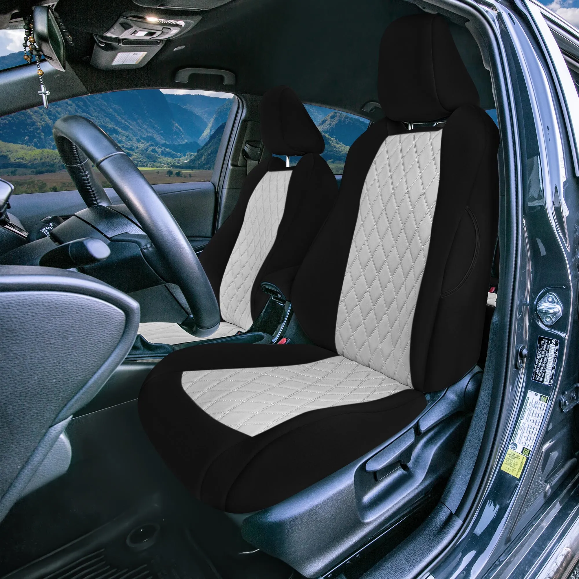 Toyota Corolla Cross - 2022-2024 - Full Set Seat Covers - Gray Ultraflex Neoprene