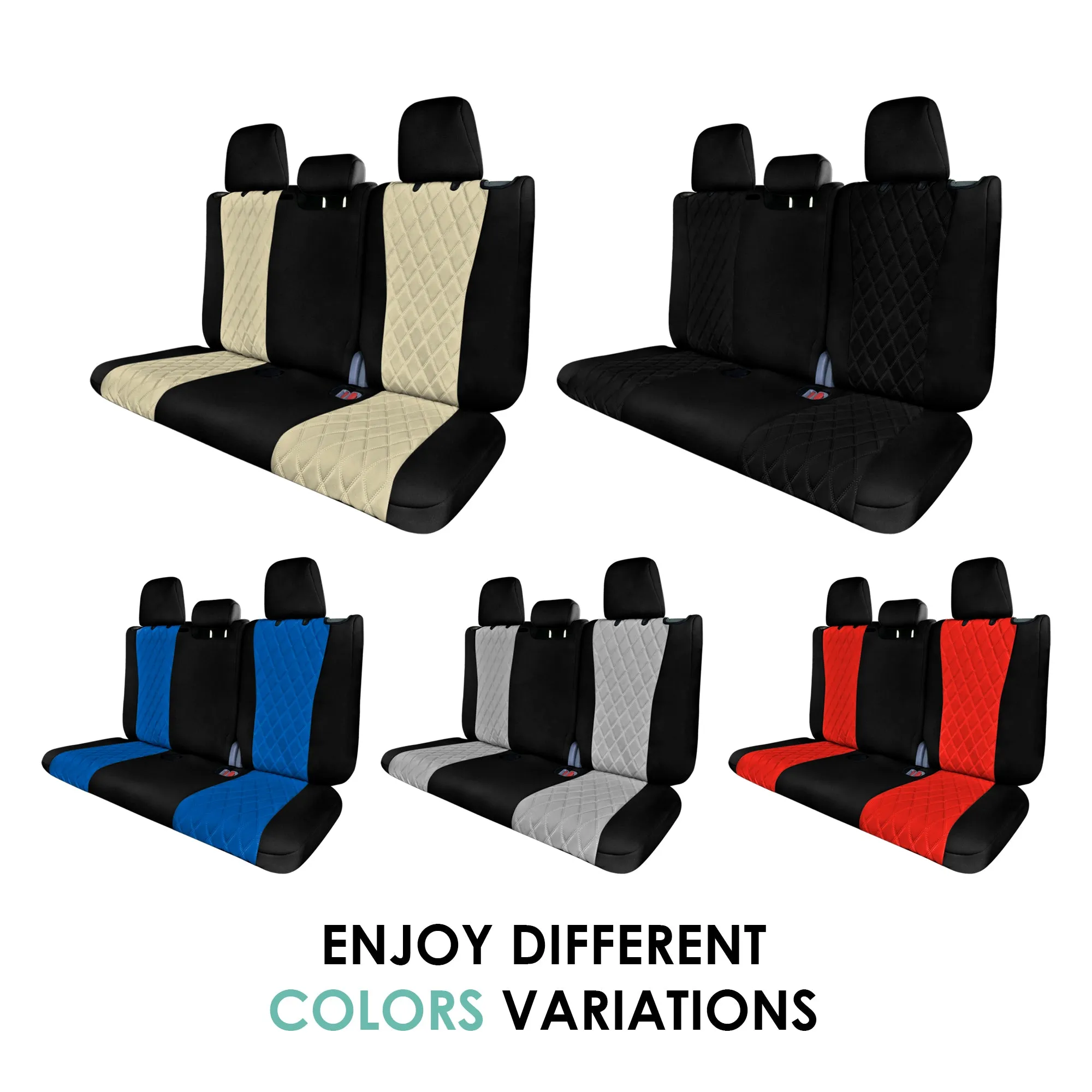 Toyota Highlander - 2020 - 2024  - 3rd Row Set Seat Covers - Beige Ultraflex Neoprene