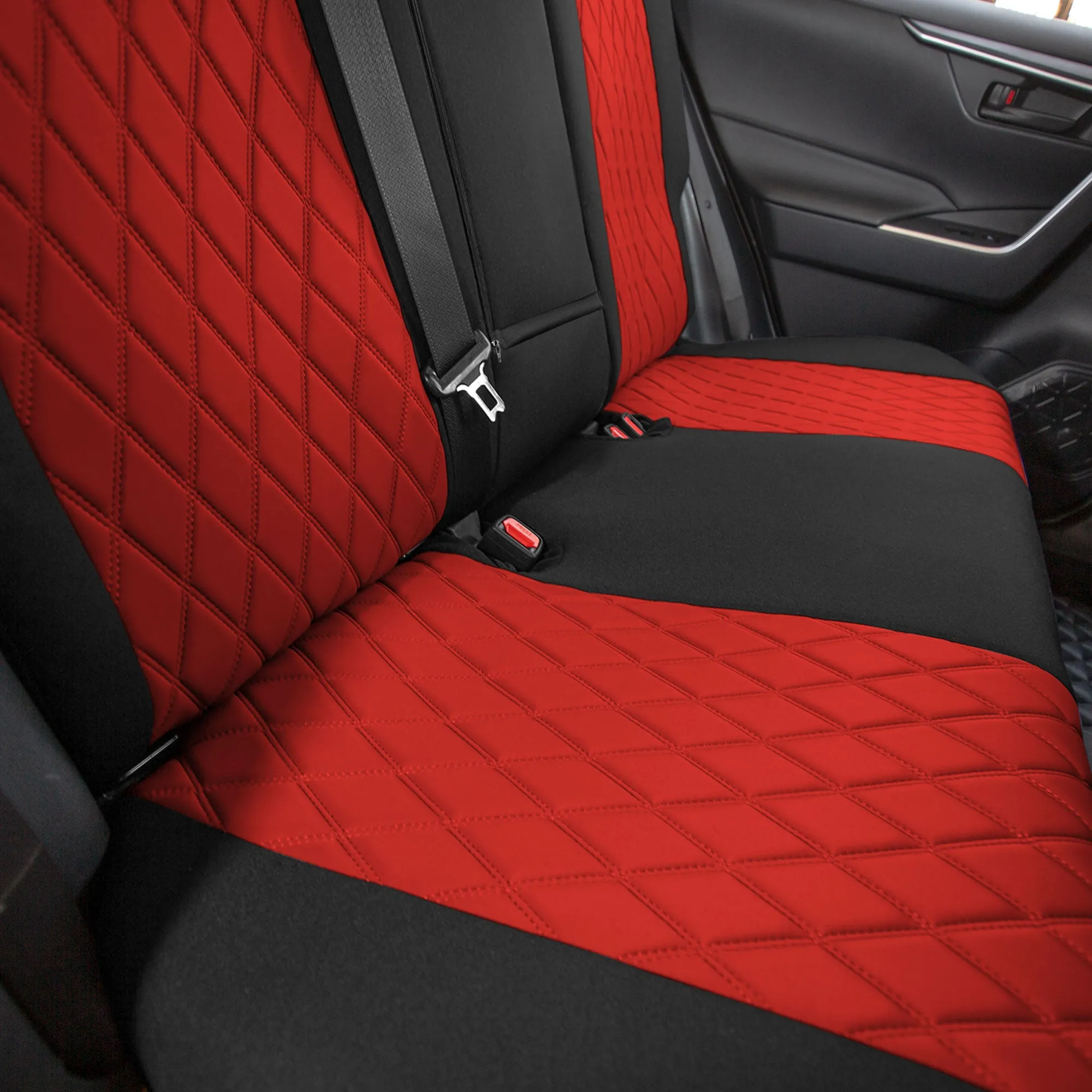 Toyota Rav4 Hybrid | Hybrid Prime 2021-2025  - Full Set Seat Covers - Red Ultraflex Neoprene