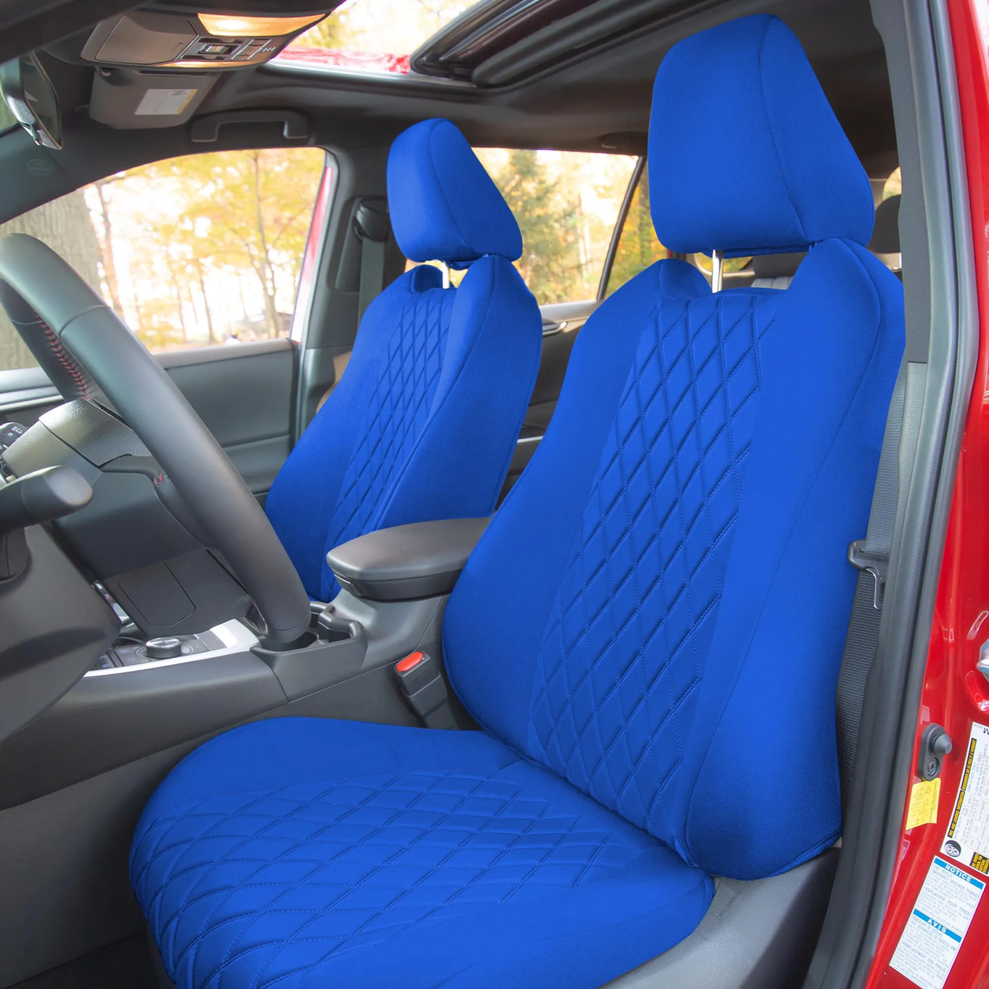 Toyota Rav4 Hybrid | Hybrid Prime 2021-2025  - Full Set Seat Covers - Solid Blue Ultraflex Neoprene