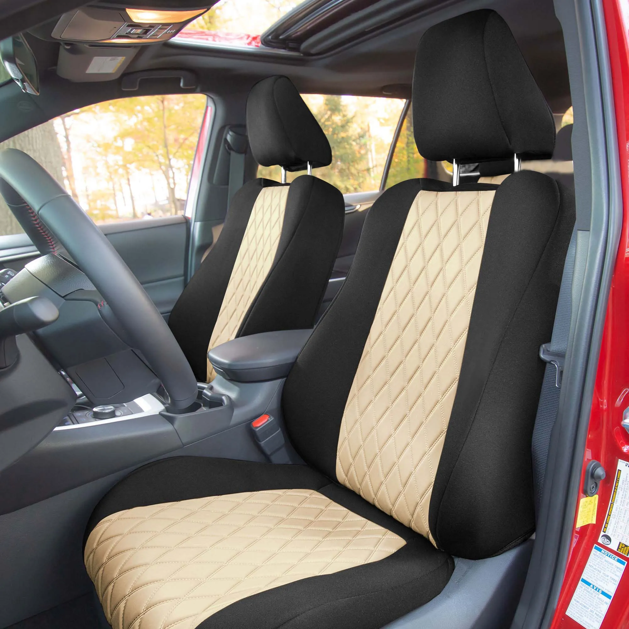 Toyota Rav4 LE | XLE | Limited 2019-2025  - Full Set Seat Covers - Beige Ultraflex Neoprene