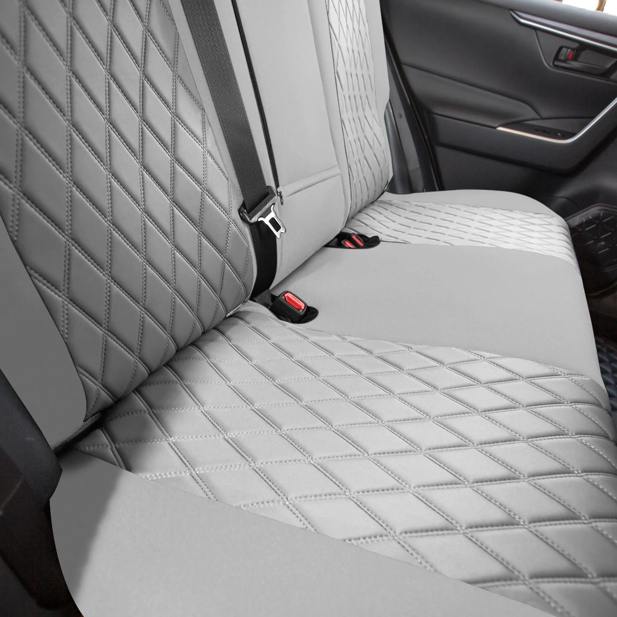 Toyota Rav4 LE | XLE | Limited 2019-2025  - Rear Set Seat Covers - Solid Gray Ultraflex Neoprene