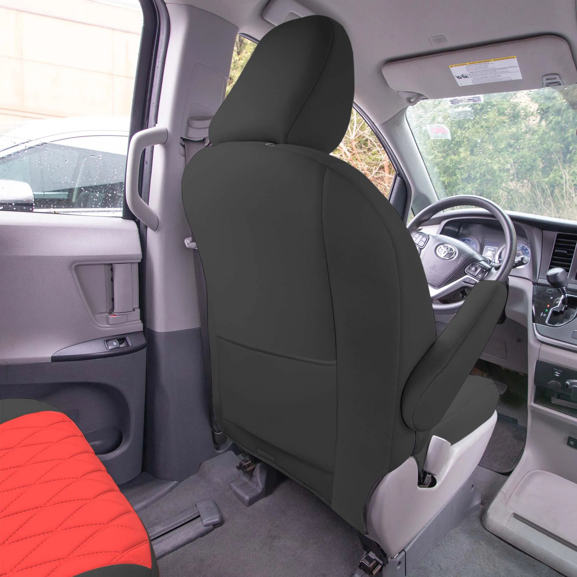 Toyota Sienna 2011 - 2020 - Front Set Seat Covers - Red Ultraflex Neoprene