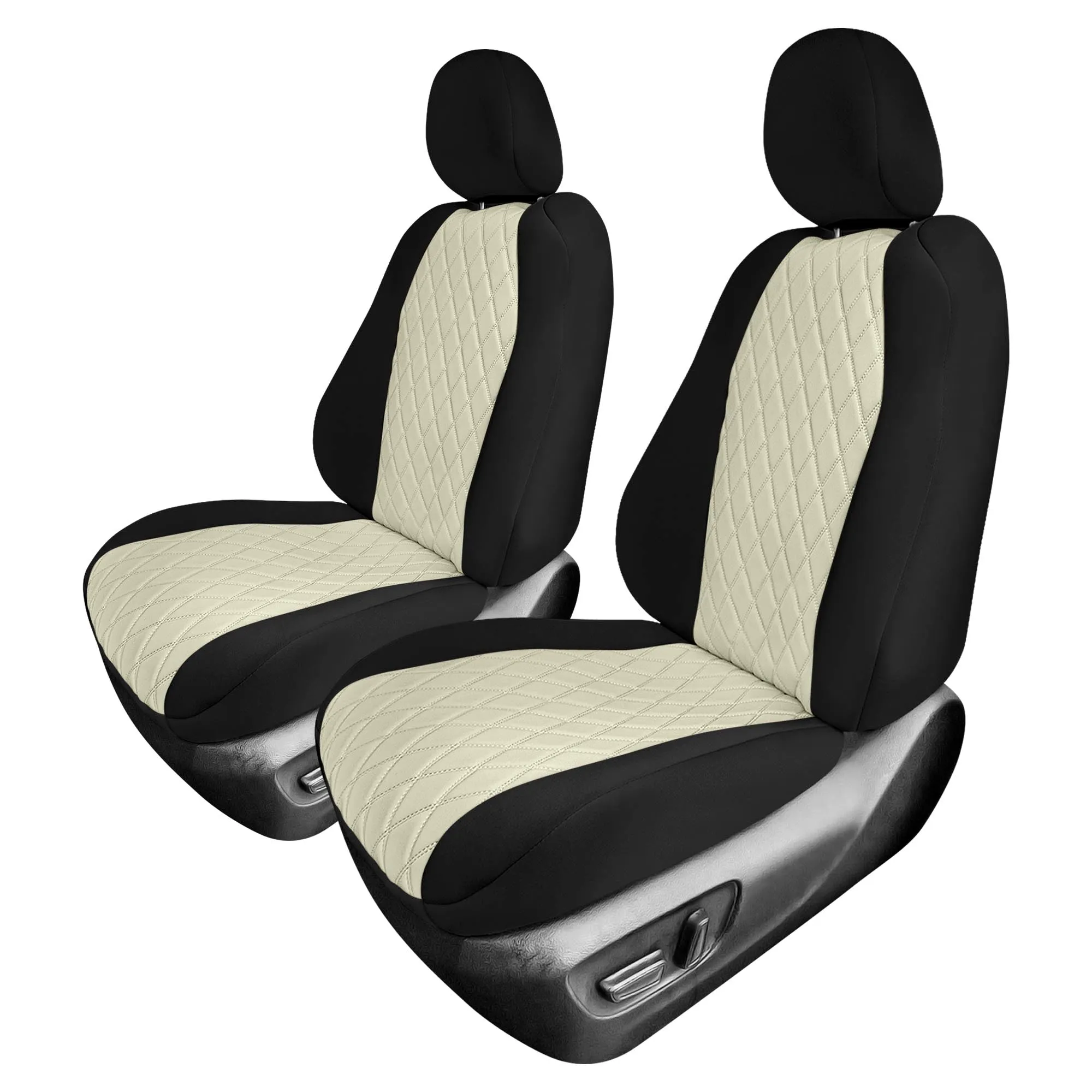 Toyota Sienna - 2021 - 2024 - Front Set Seat Covers - Beige Ultraflex Neoprene