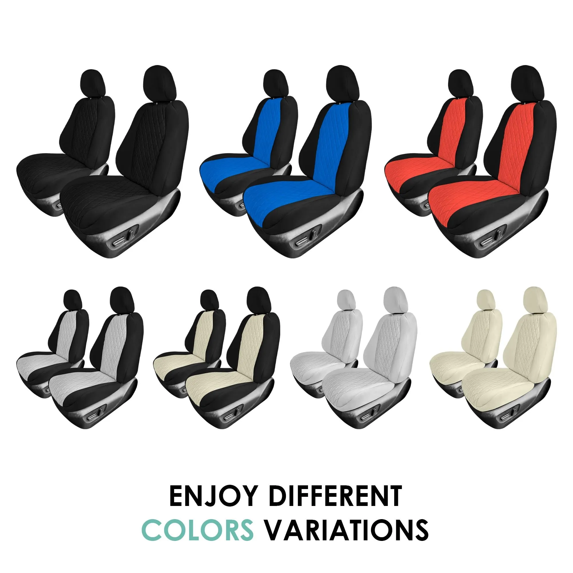 Toyota Sienna - 2021 - 2024 - Front Set Seat Covers - Beige Ultraflex Neoprene