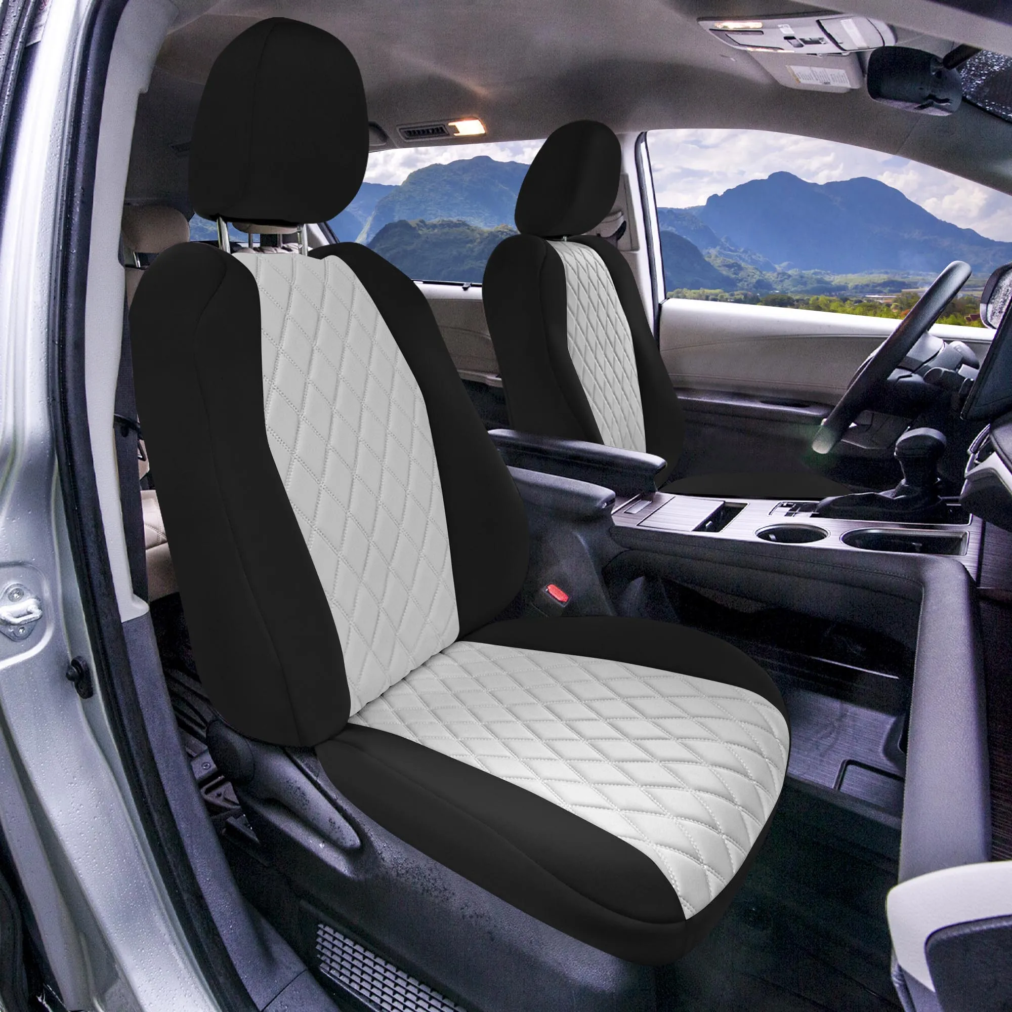 Toyota Sienna - 2021 - 2024 - Front Set Seat Covers - Gray Ultraflex Neoprene