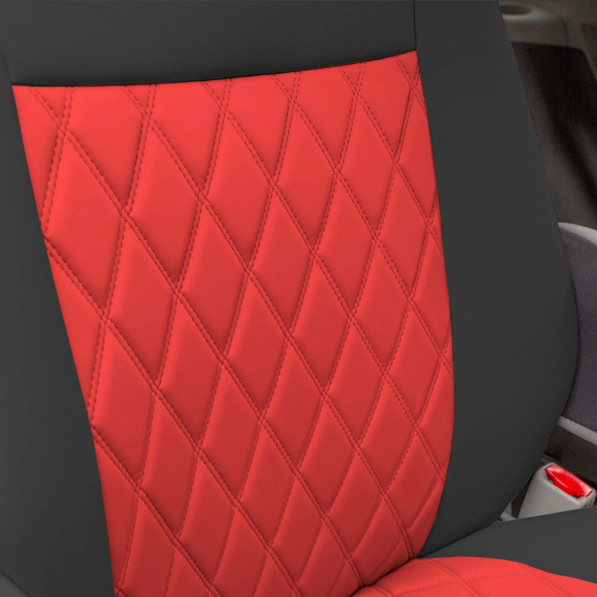 Toyota Sienna 7 Passenger 2011 - 2020 - 2nd Row Set Seat Covers - Red Ultraflex Neoprene