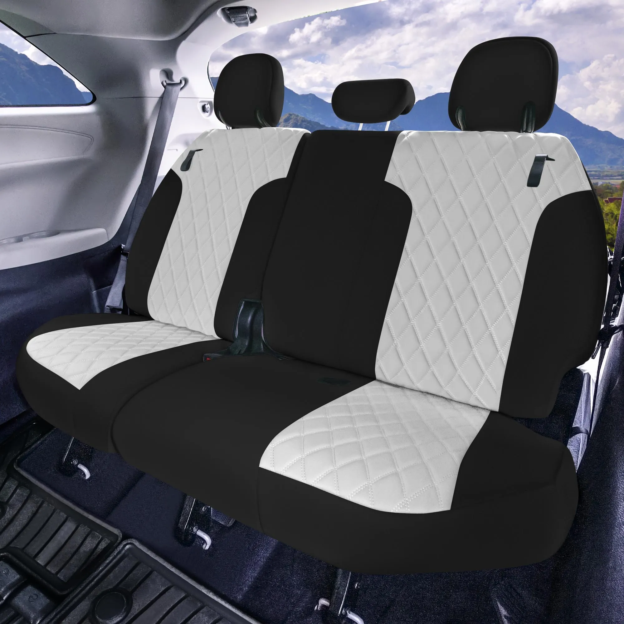 Toyota Sienna 7 Passenger - 2021 - 2024 - Full Set Seat Covers - Gray Ultraflex Neoprene