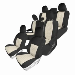 Toyota Sienna 8 Passenger 2011 - 2020 - Full Set Seat Covers - Beige Ultraflex Neoprene