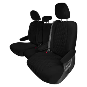 Toyota Sienna 8 Passenger - 2021 - 2024 - 2nd Row Set Seat Covers - Black Ultraflex Neoprene