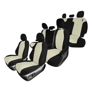 Toyota Sienna 8 Passenger - 2021 - 2024 - Full Set Seat Covers - Beige Ultraflex Neoprene