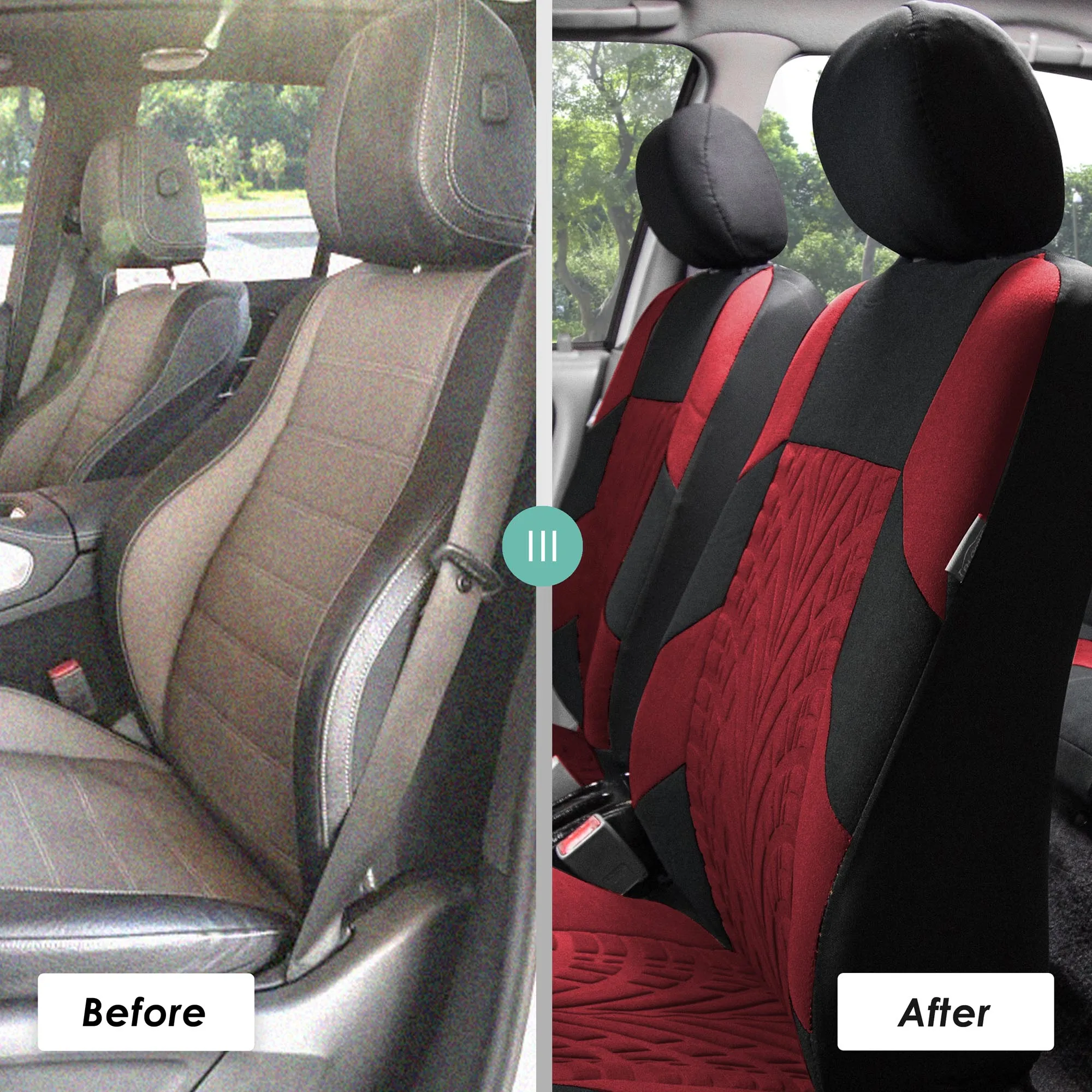 Travel Master Seat Covers - Full Set Burgundy