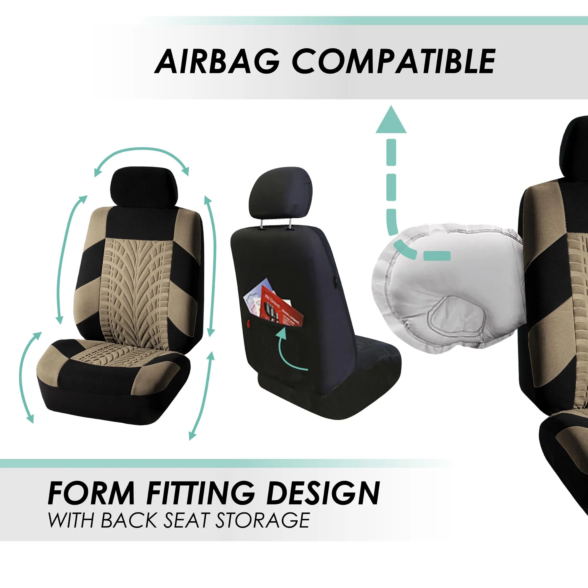 Travel Master Seat Covers - Rear Beige
