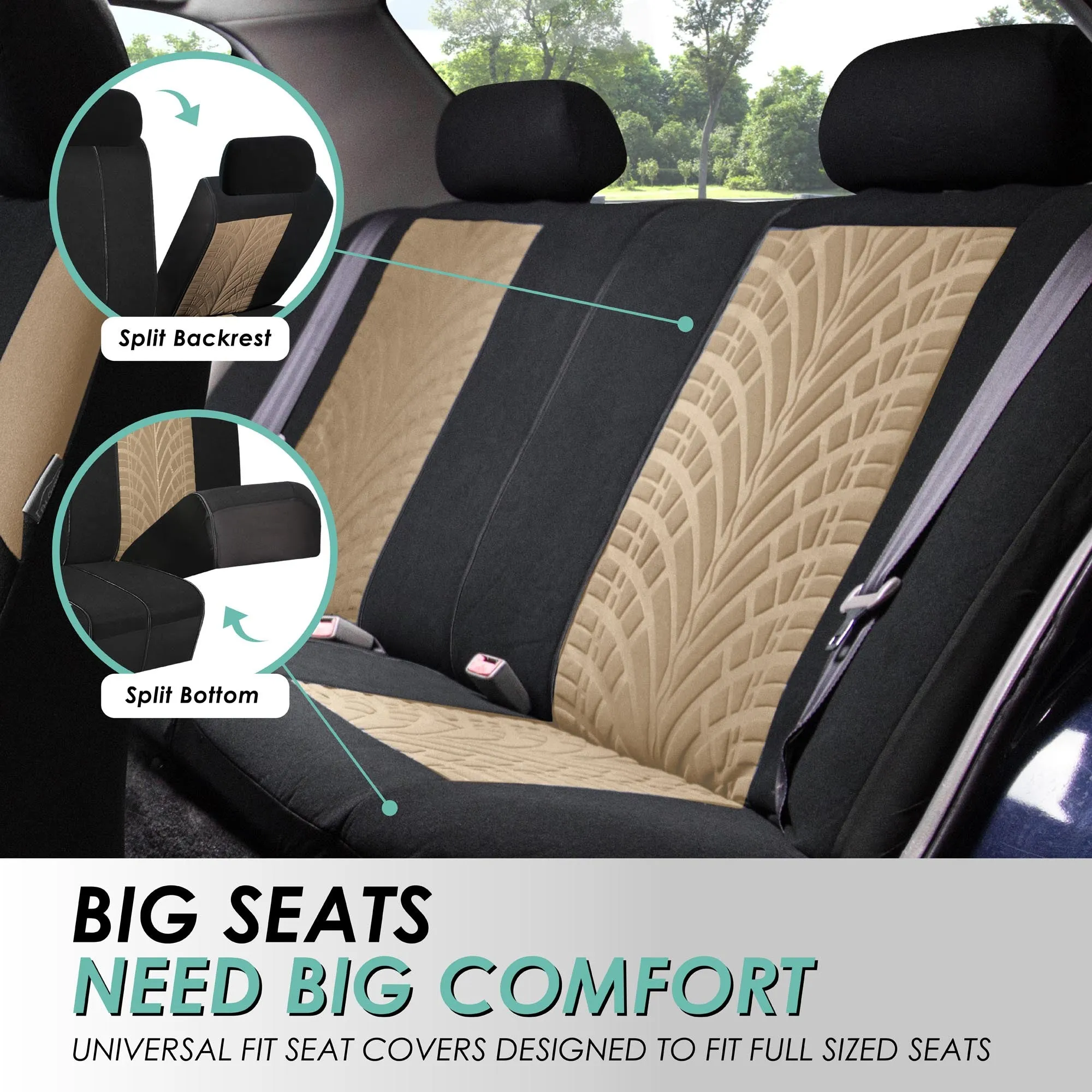 Travel Master Seat Covers - Rear Beige