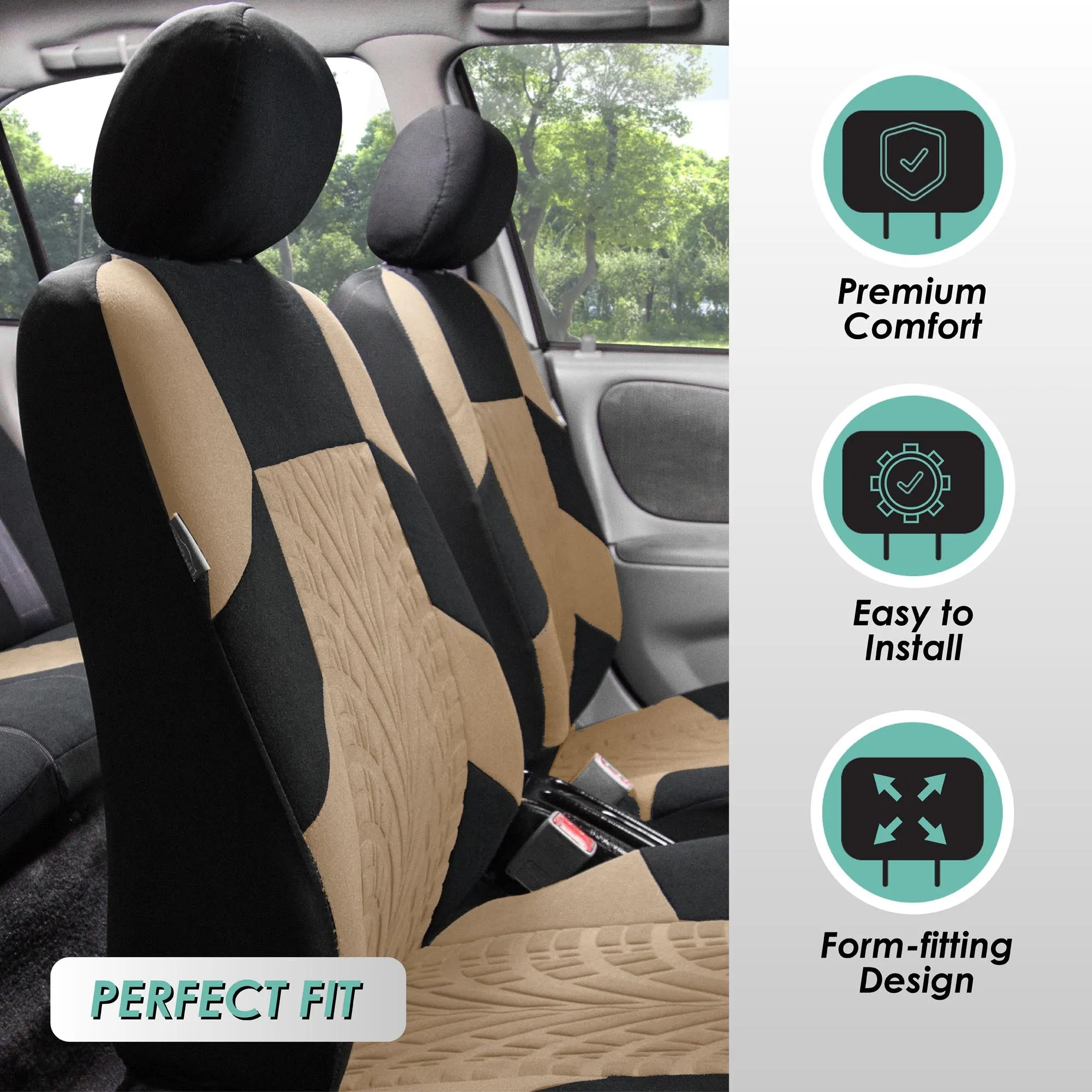 Travel Master Seat Covers - Rear Beige