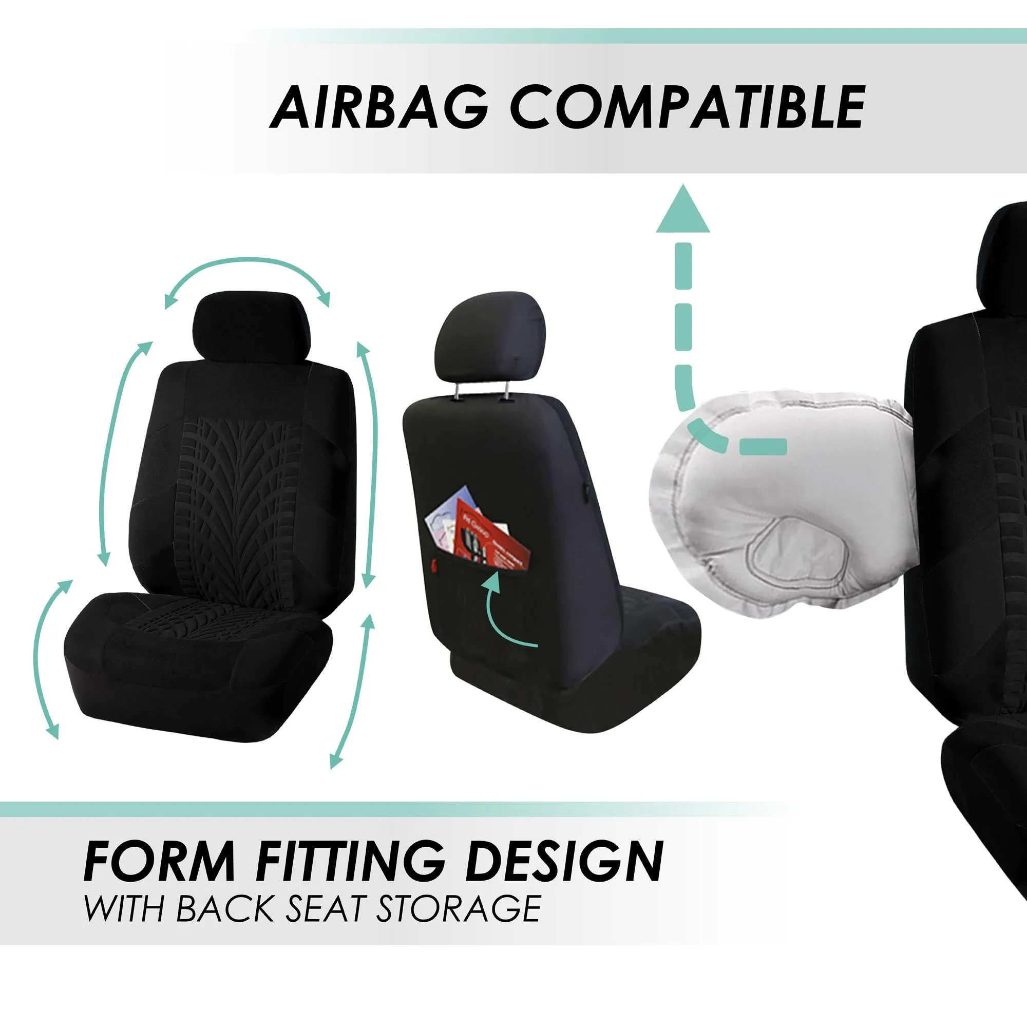 Travel Master Seat Covers - Rear Black