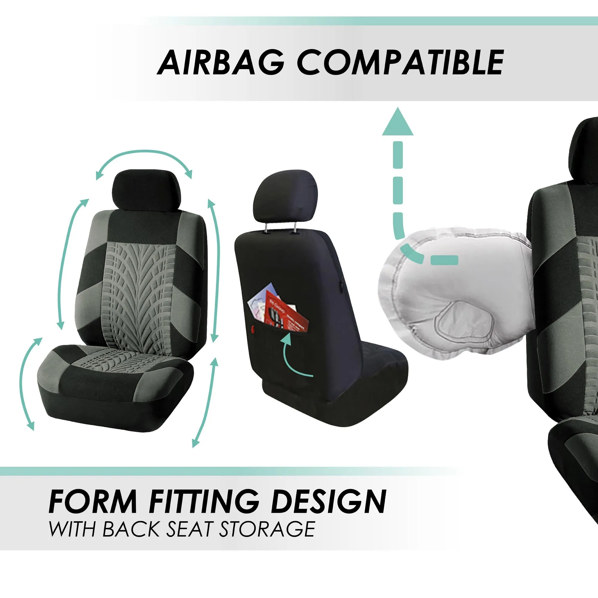 Travel Master Seat Covers - Rear Gray