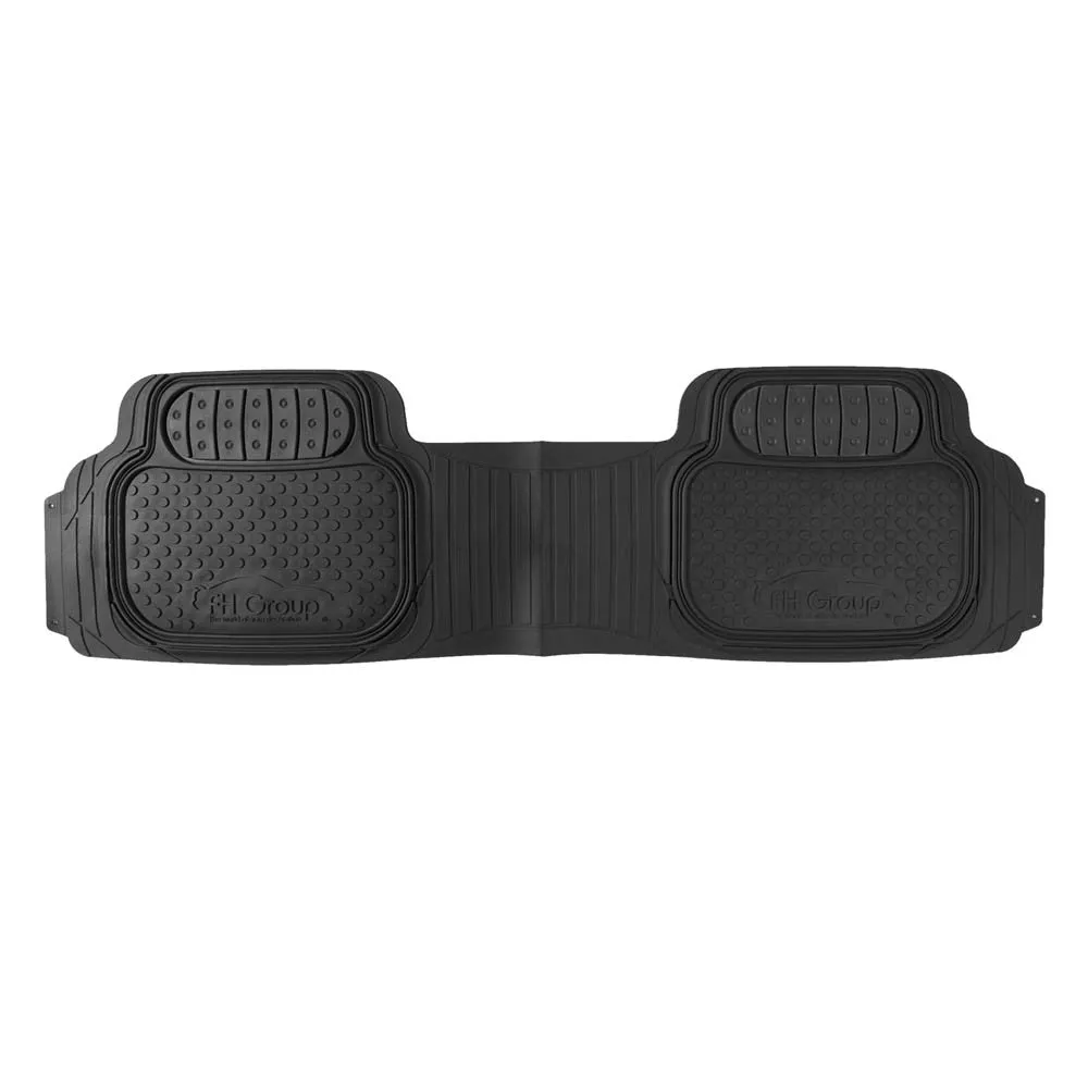 Trimmable ClimaProof Heavy Duty Tall Channel Non-Slip Rubber Floor Mats - Full Set Black