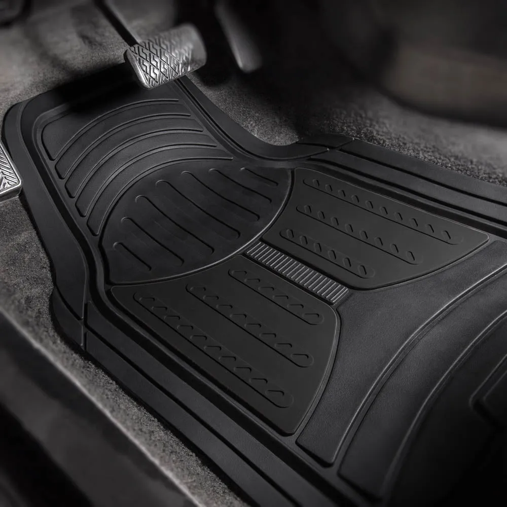 Trimmable ClimaProof Monster Eye Non-Slip Rubber Floor Mats - Full Set Black