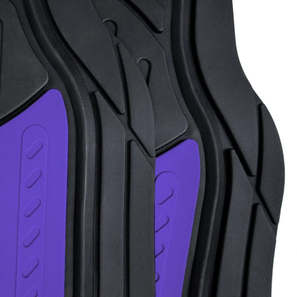 Trimmable ClimaProof Monster Eye Non-Slip Rubber Floor Mats - Full Set Indigo Blue