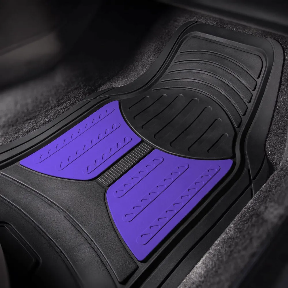 Trimmable ClimaProof Monster Eye Non-Slip Rubber Floor Mats - Full Set Indigo Blue