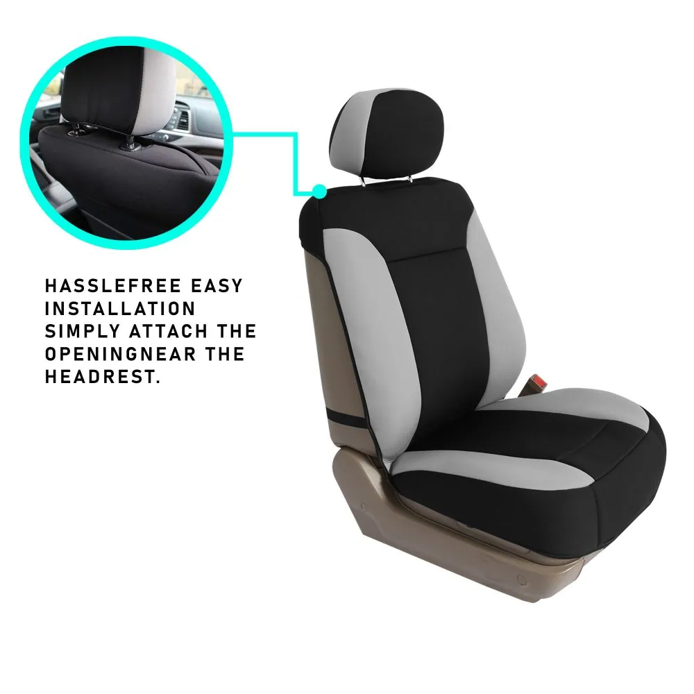 Ultimate NeoSupreme Quality Car Seat Cushions - Front Set Gray
