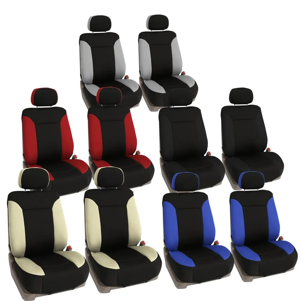 Ultimate NeoSupreme Quality Car Seat Cushions - Front Set Gray