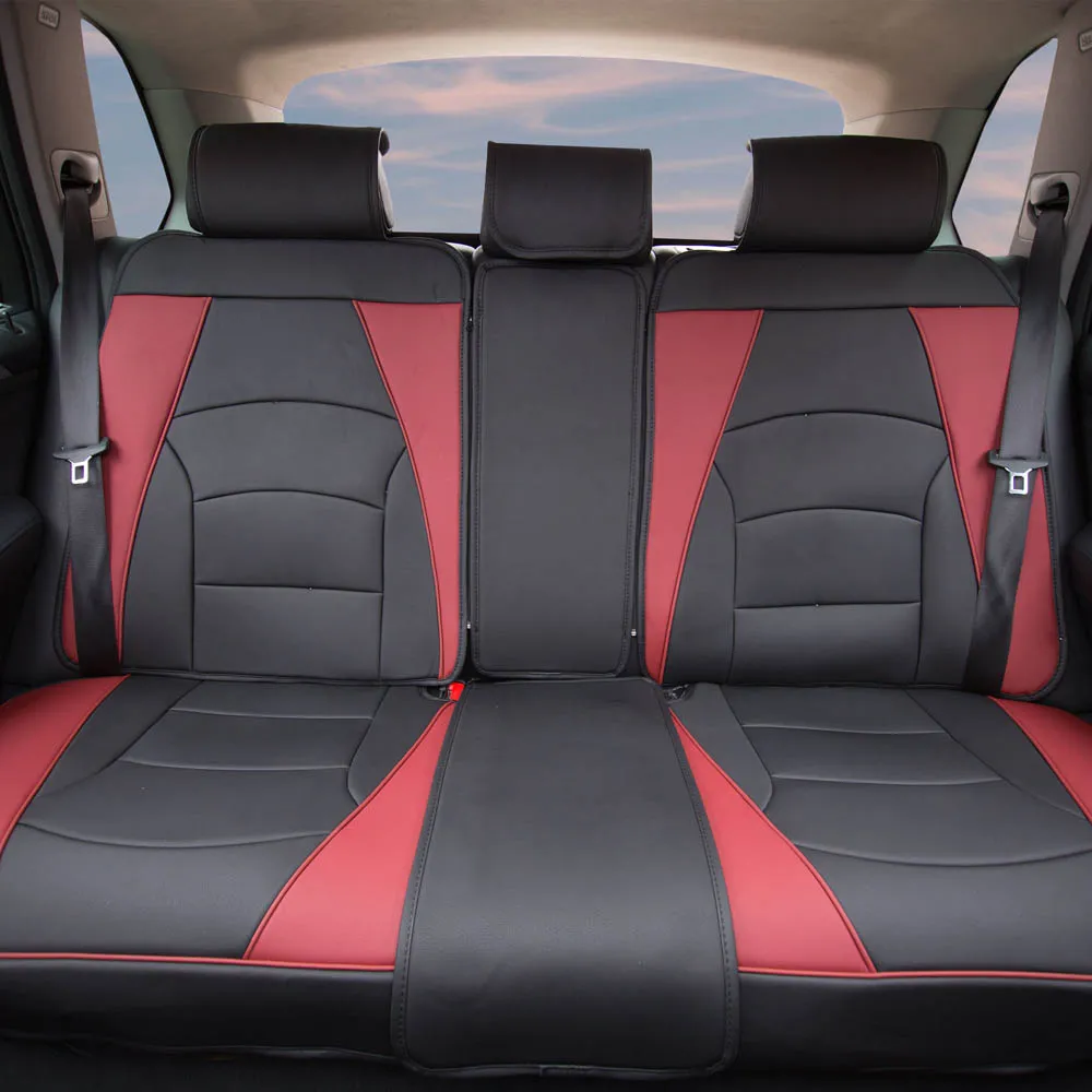 Ultra Comfort Deluxe Leatherette Bench Seat Cushions - Rear Burgundy