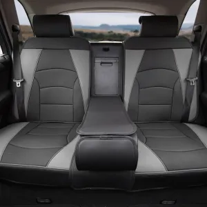 Ultra Comfort Deluxe Leatherette Bench Seat Cushions - Rear Gray / Black