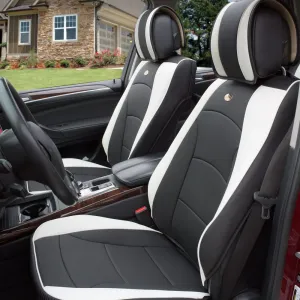 Ultra Comfort Deluxe Leatherette Seat Cushions - Front Set White