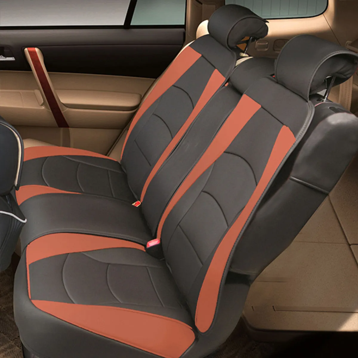Ultra Comfort Deluxe Leatherette Seat Cushions - Full Set Brown