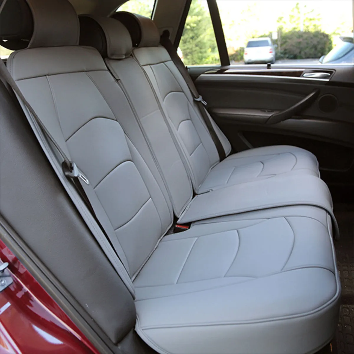 Ultra Comfort Deluxe Leatherette Seat Cushions - Full Set Gray